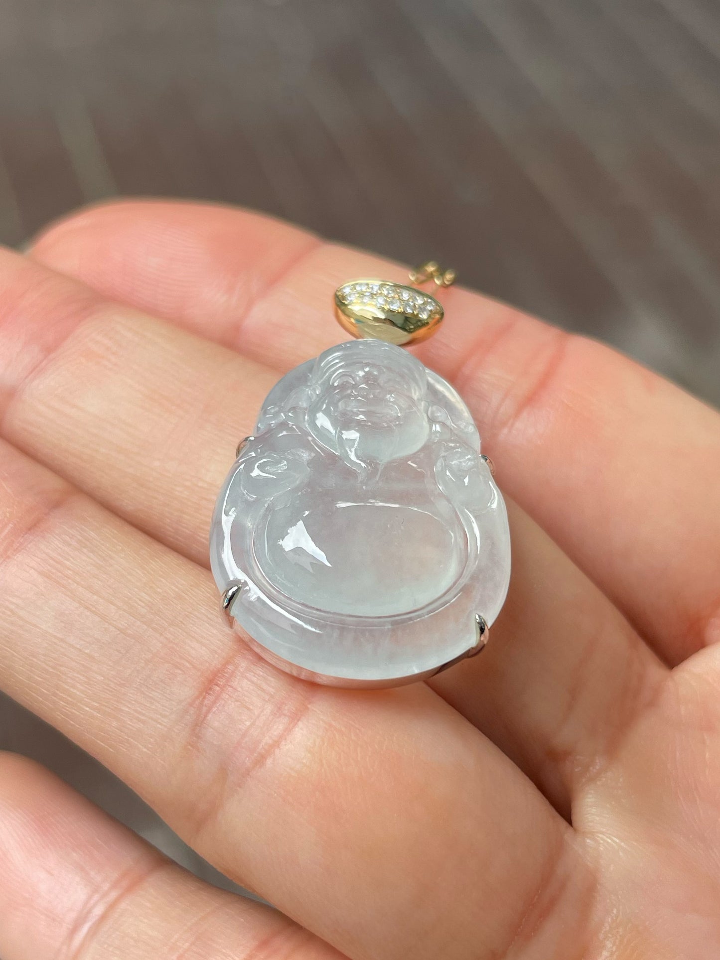 Icy Jade Pendant - God Of Wealth 财神 (NJP082)