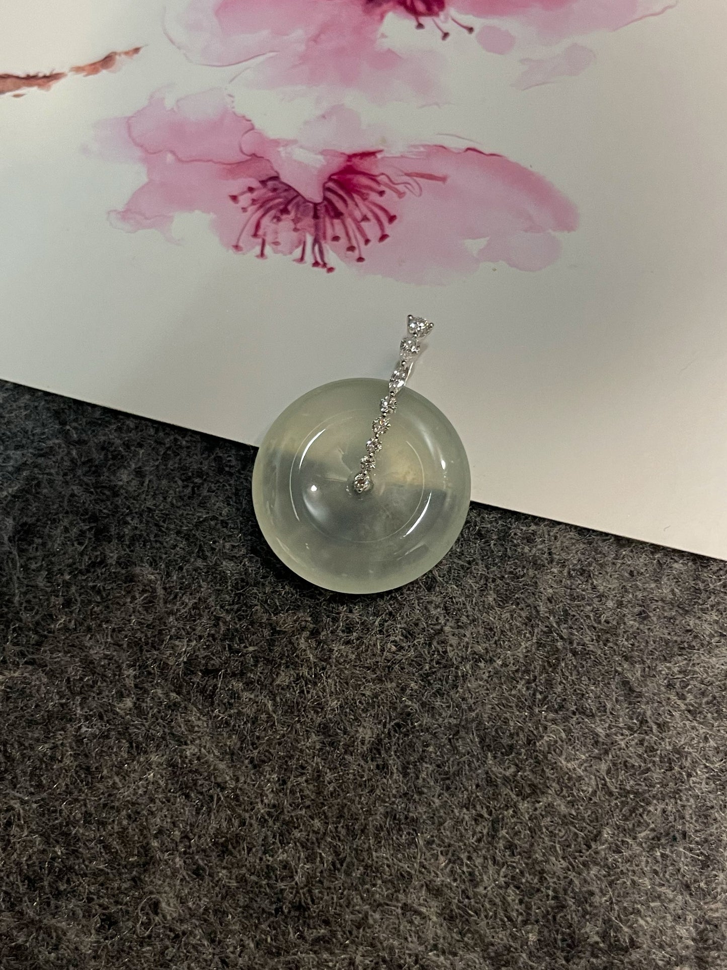 Icy Jadeite Safety Coin Pendant - 平安扣 (NJP098)