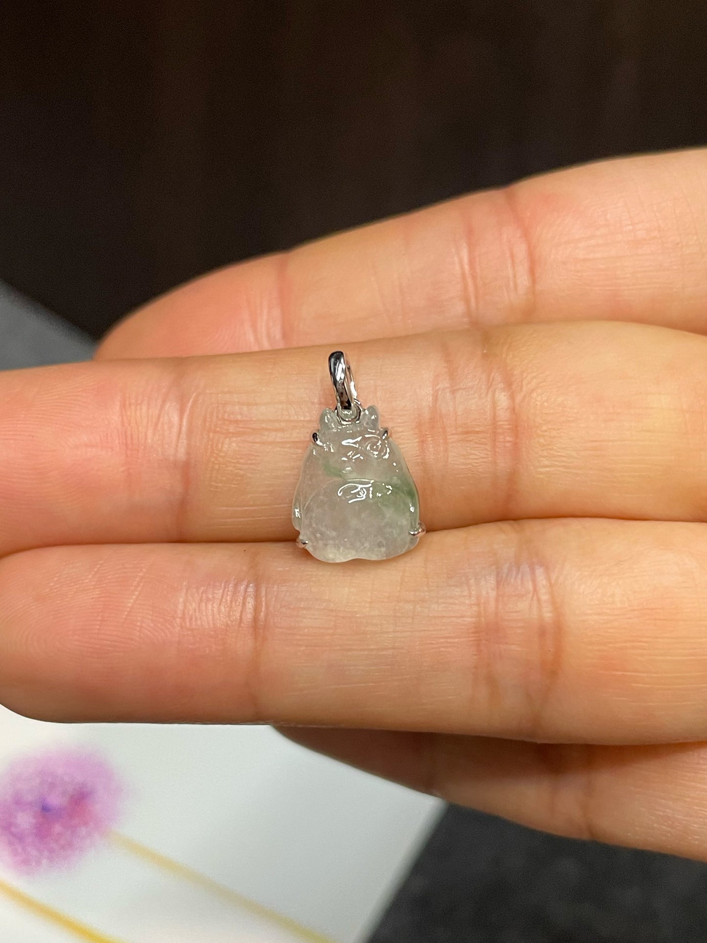 Icy Jade Pendant - Totoro (NJP099)