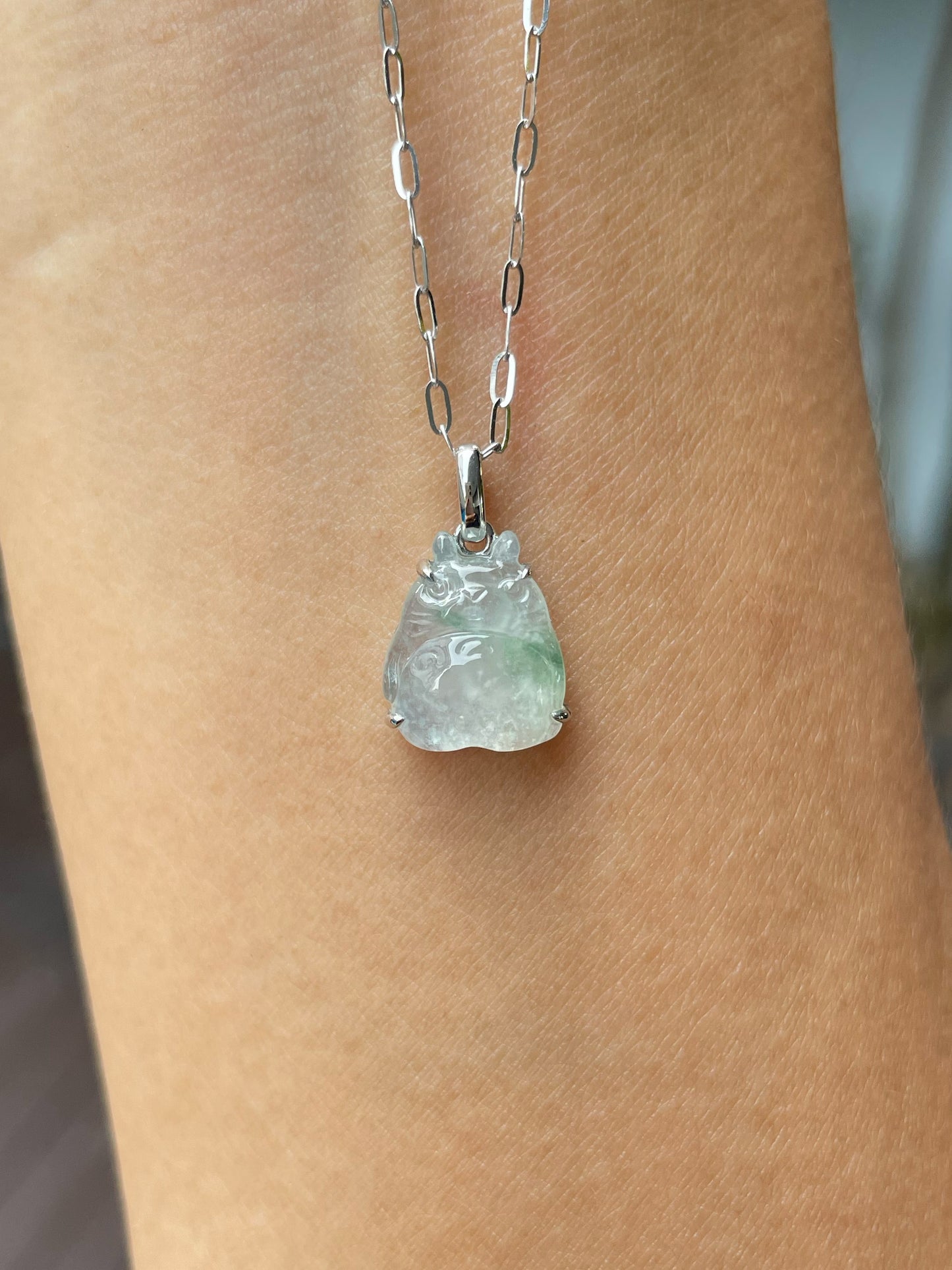 Icy Jade Pendant - Totoro (NJP099)