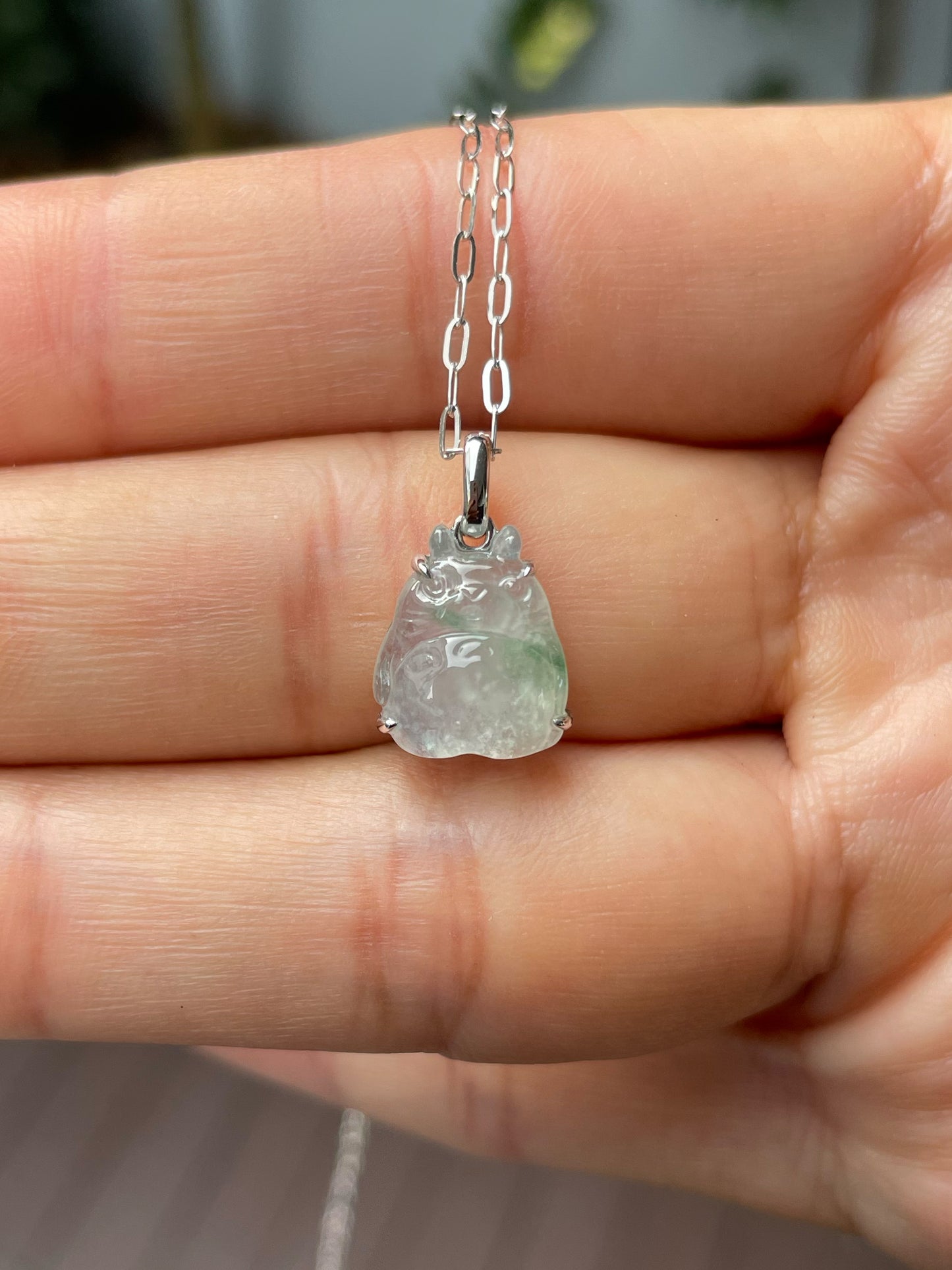 Icy Jade Pendant - Totoro (NJP099)