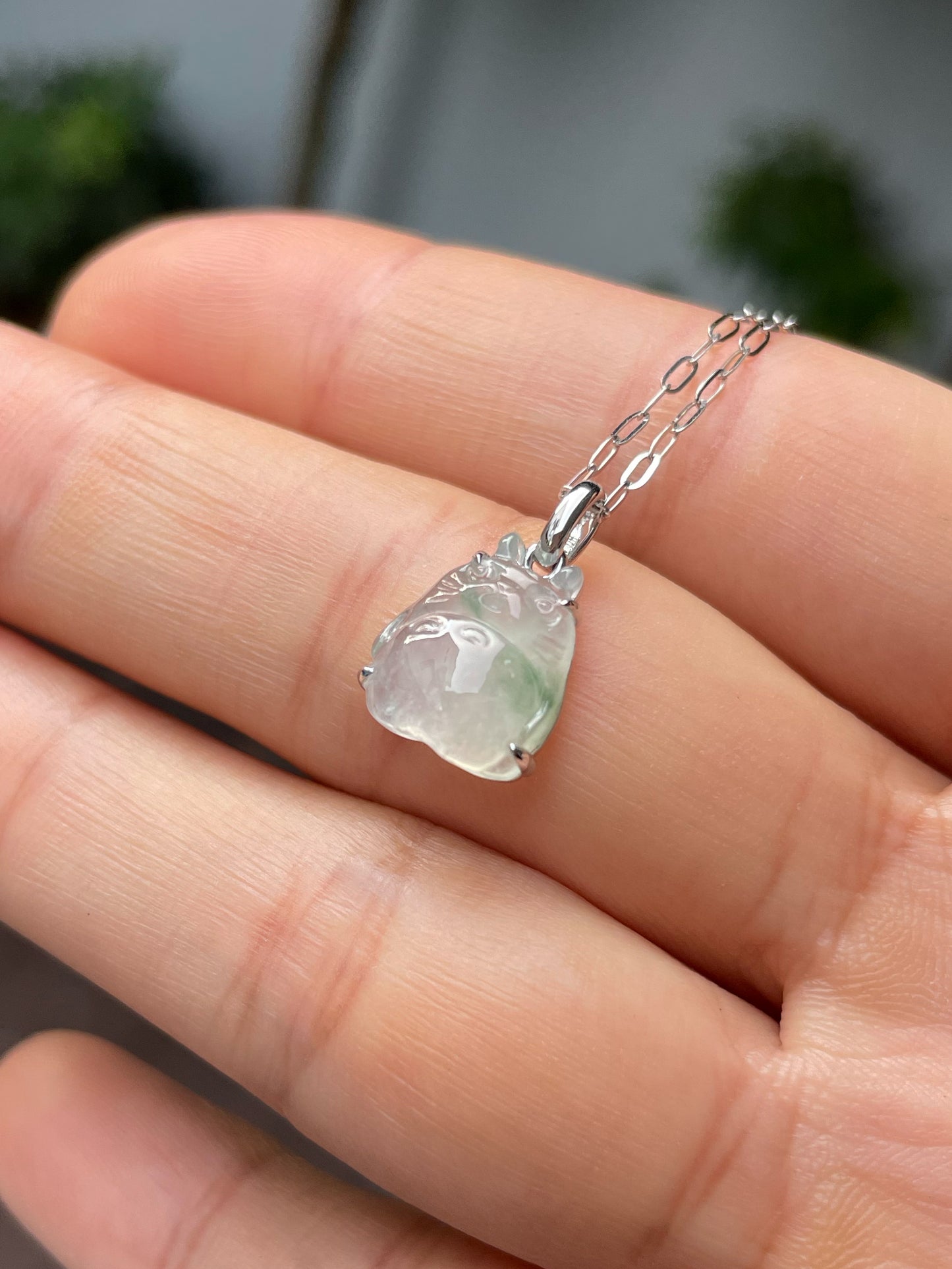 Icy Jade Pendant - Totoro (NJP099)