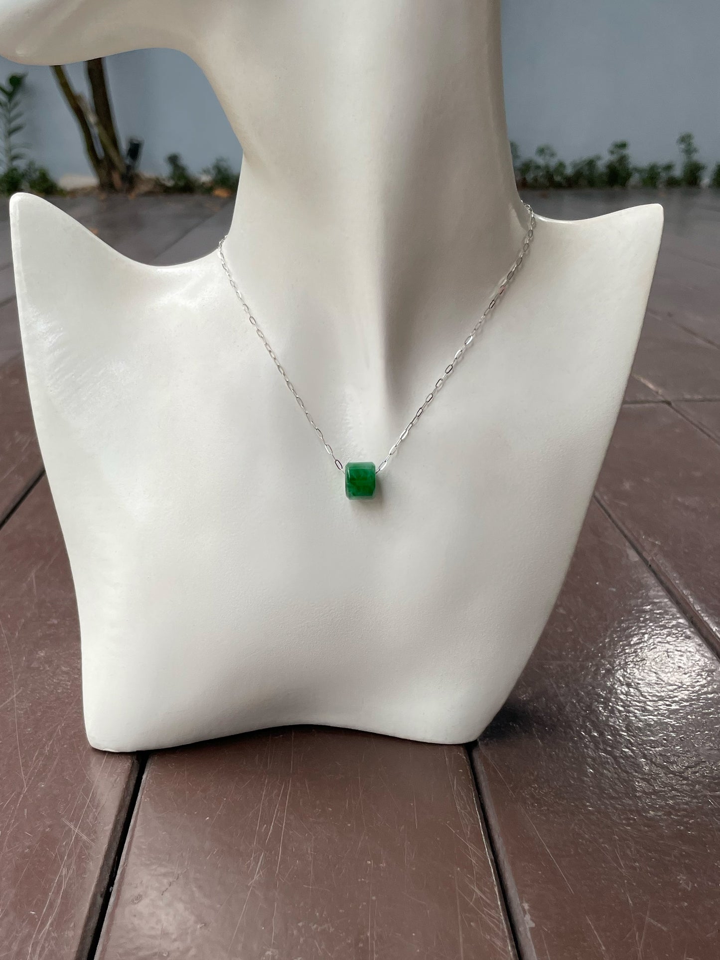 Green Jade Barrel Pendant - Lu Lu Tong 路路通 (NJP102)