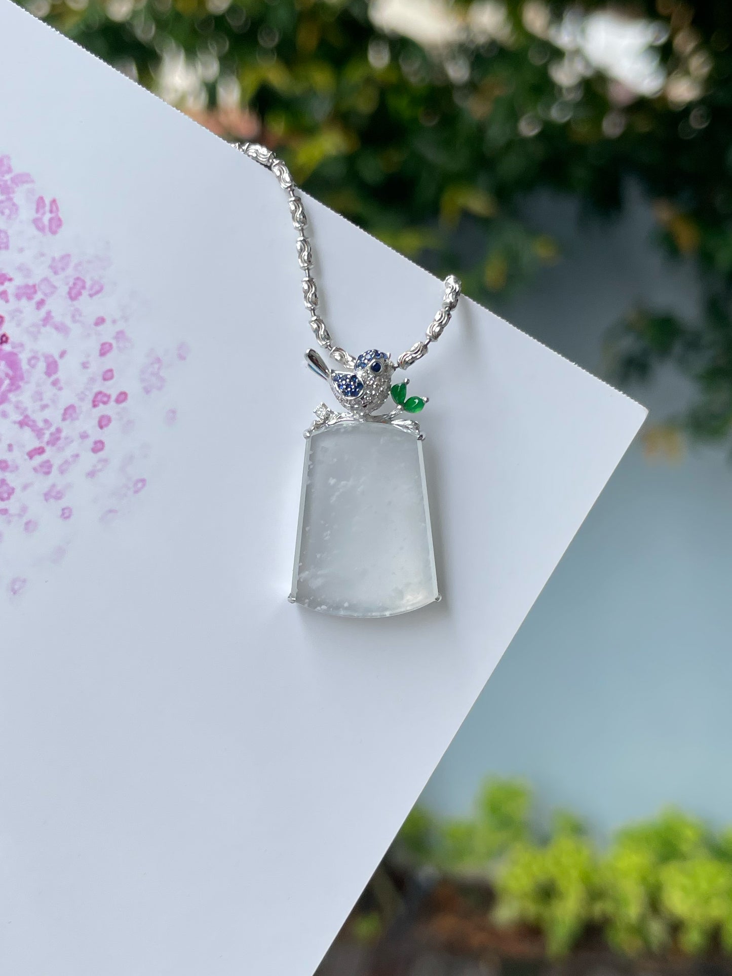 Glassy Jadeite Pendant - 无事牌 (NJP110)