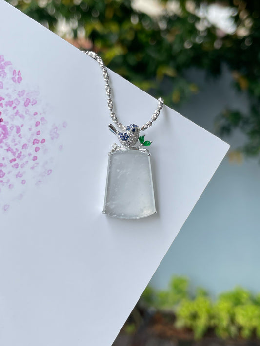 Glassy Jadeite Pendant - 无事牌 (NJP110)