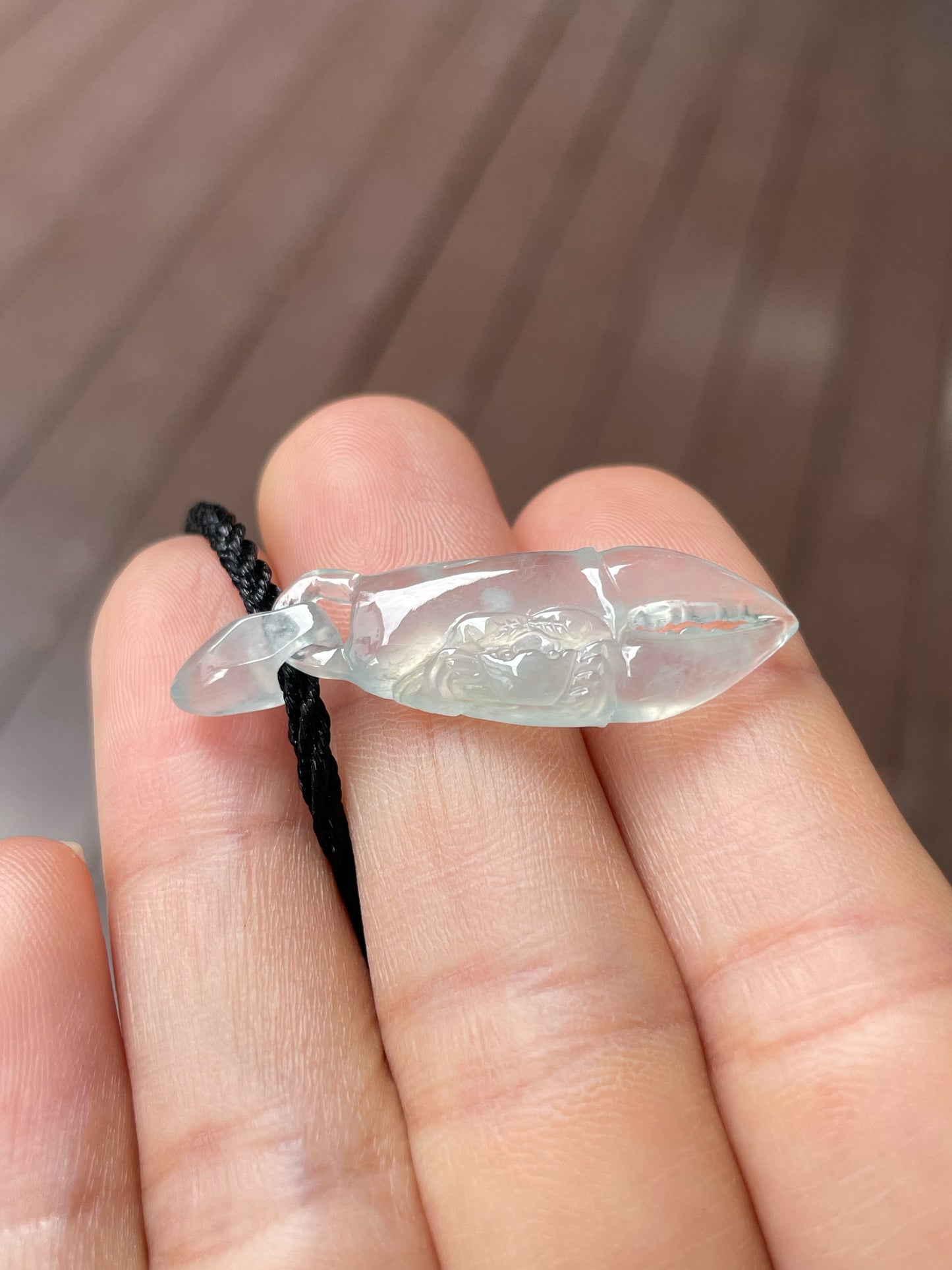 Icy Jade Pendant - Crab Claw (NJP112)