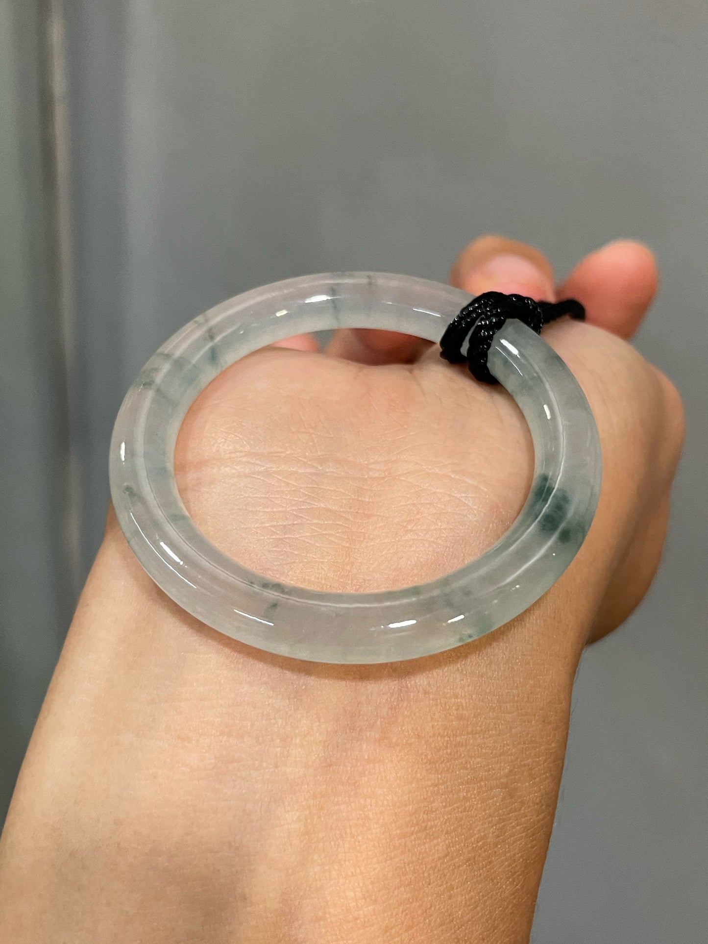 Icy Jadeite Pendant - Hoop (NJP178)
