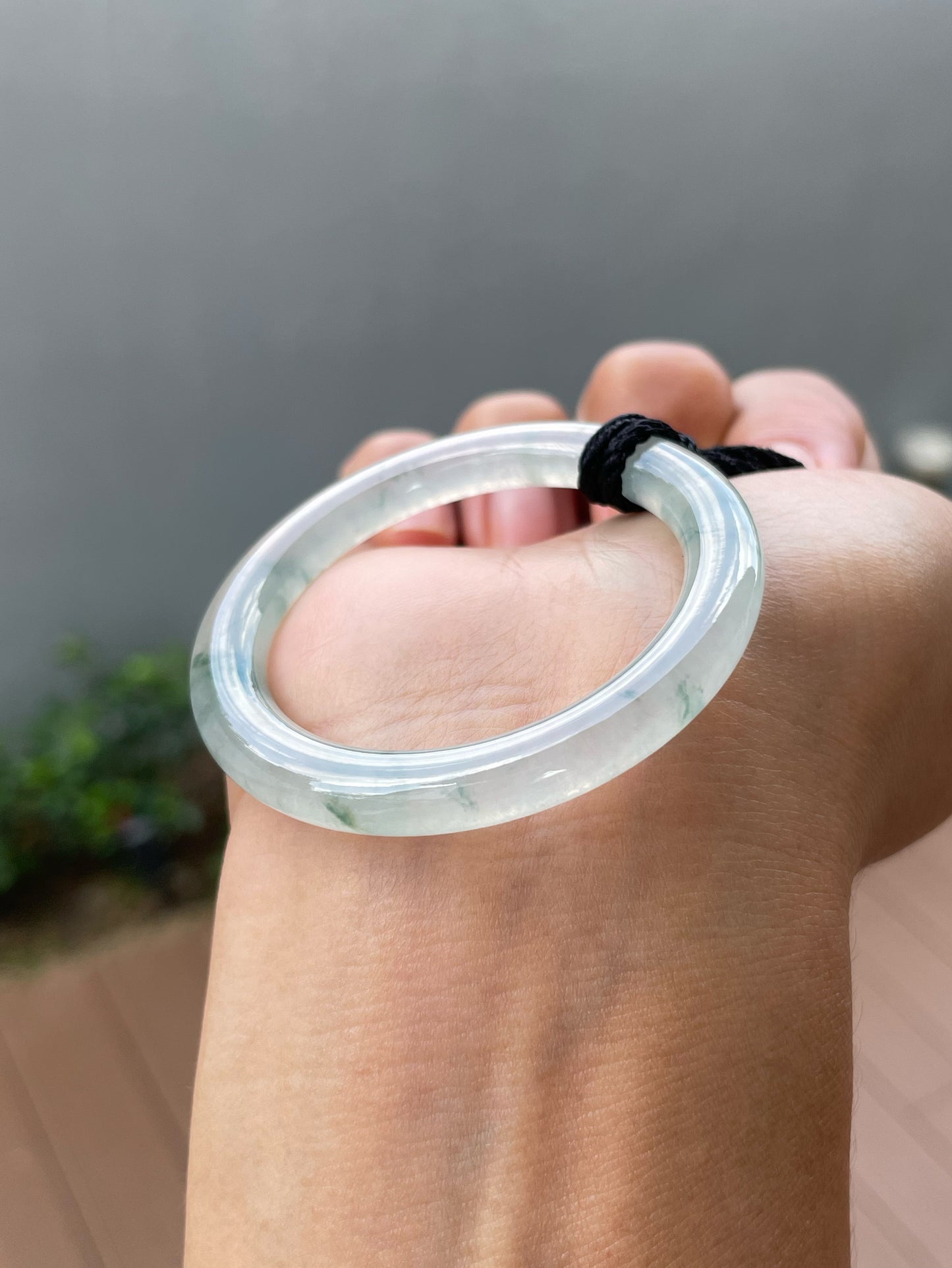 Icy Jadeite Pendant - Hoop (NJP178)