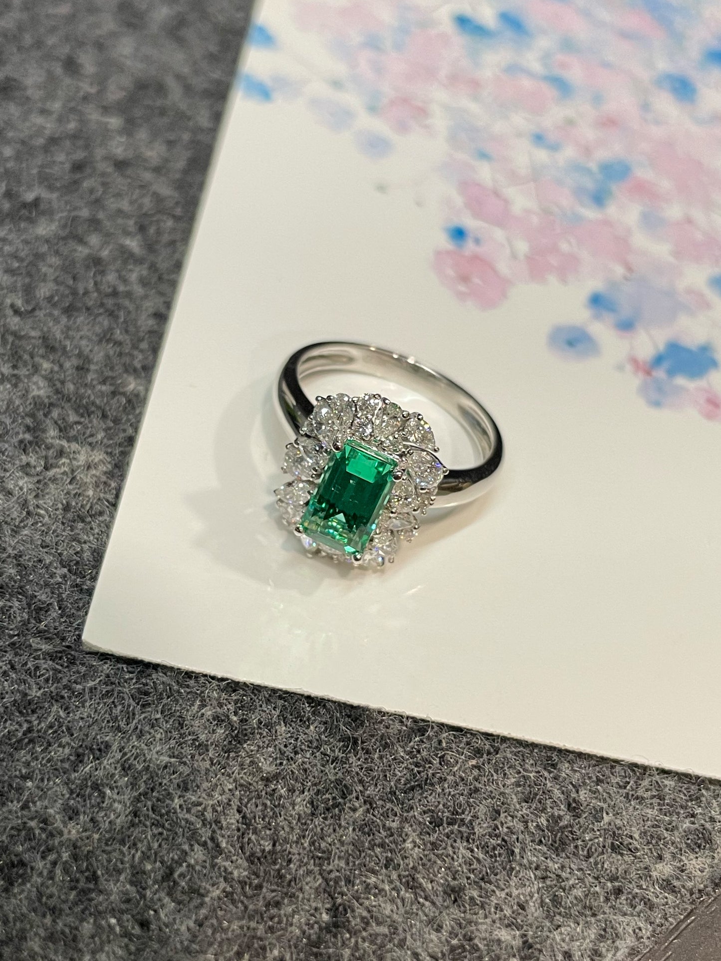 Un-oiled Emerald Ring - 1.17CT (NJR033)