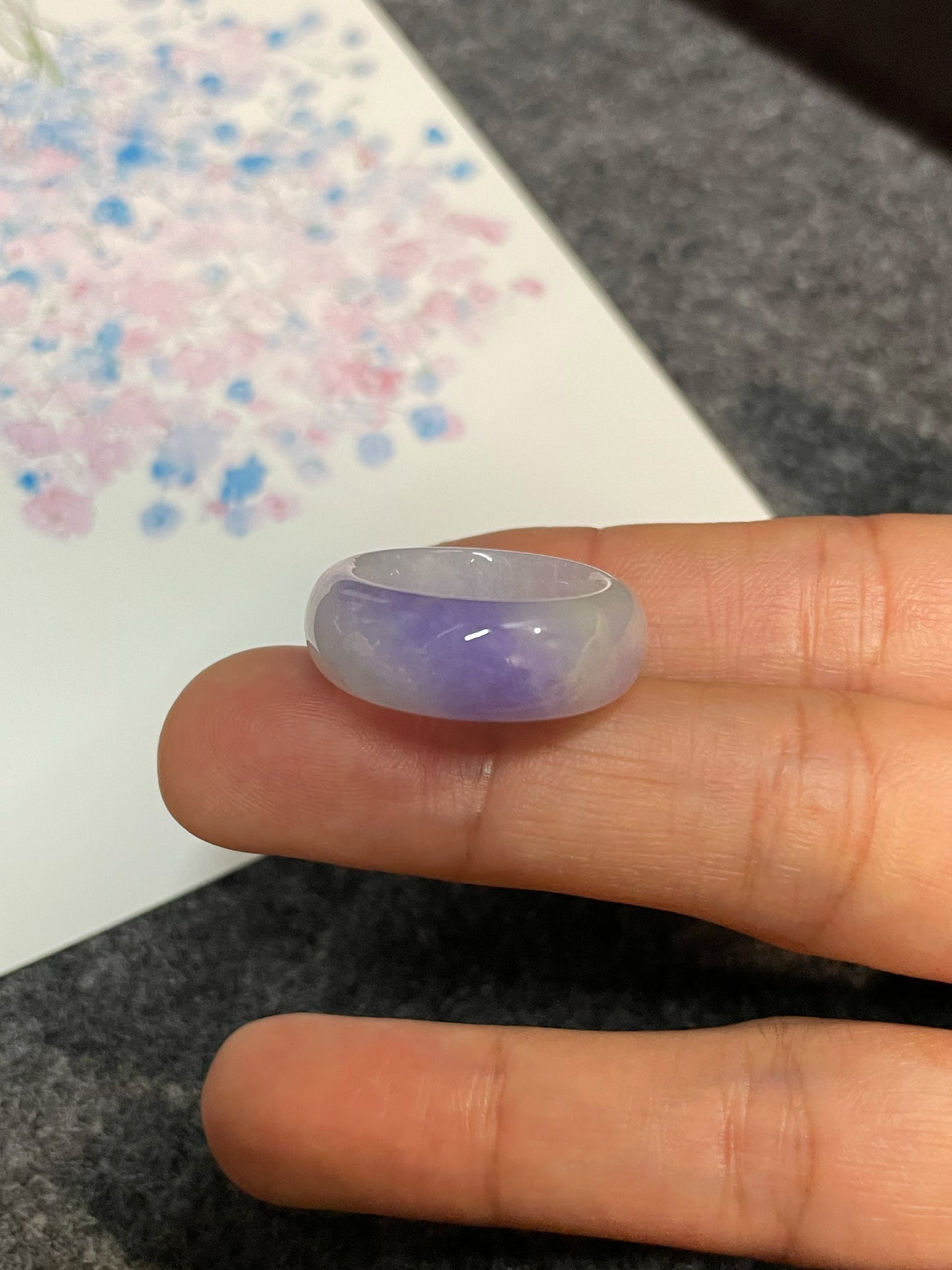 Lavender Jade Abacus Ring | HK 16 (NJR163)