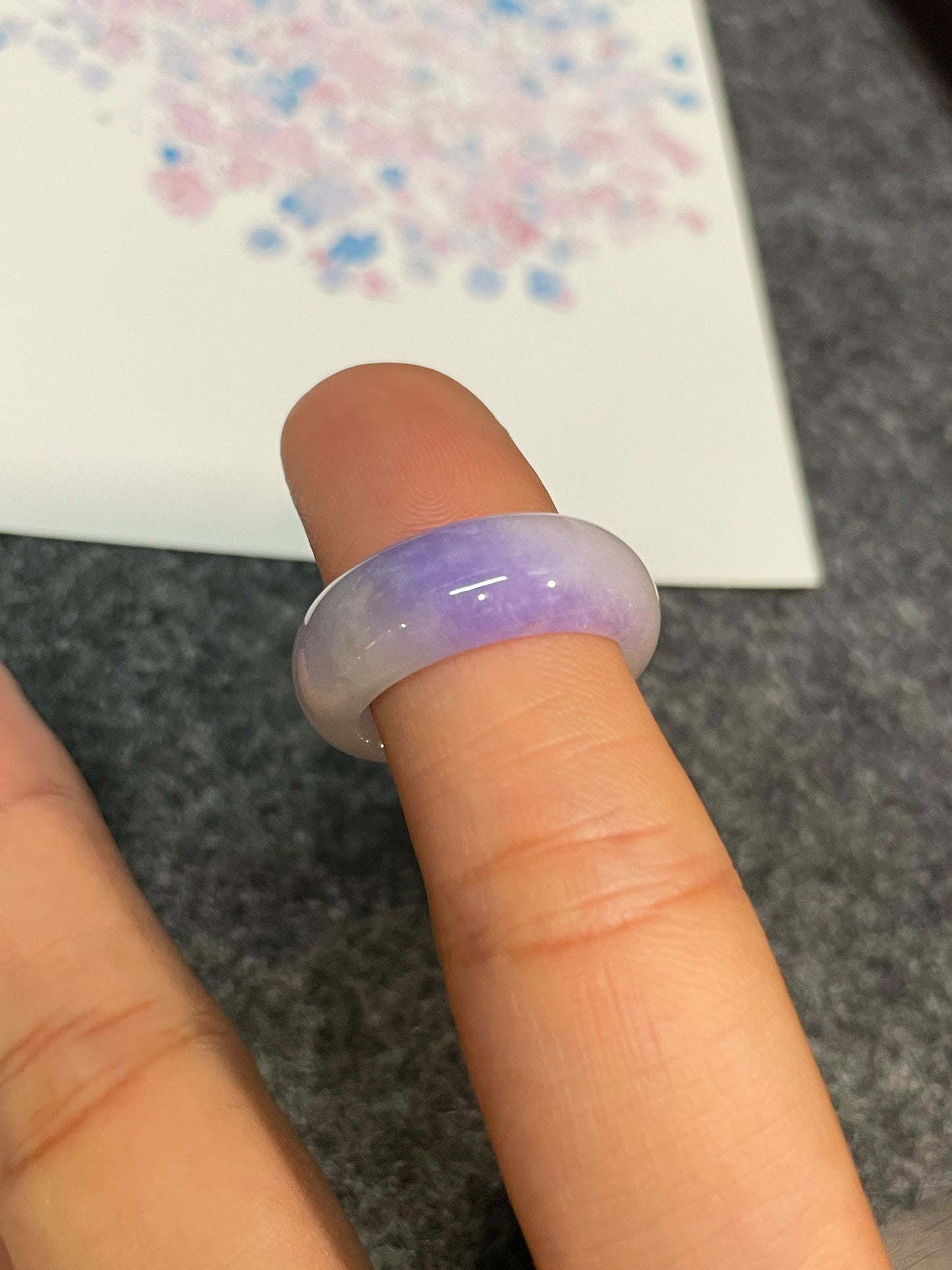 Lavender Jade Abacus Ring | HK 16 (NJR163)