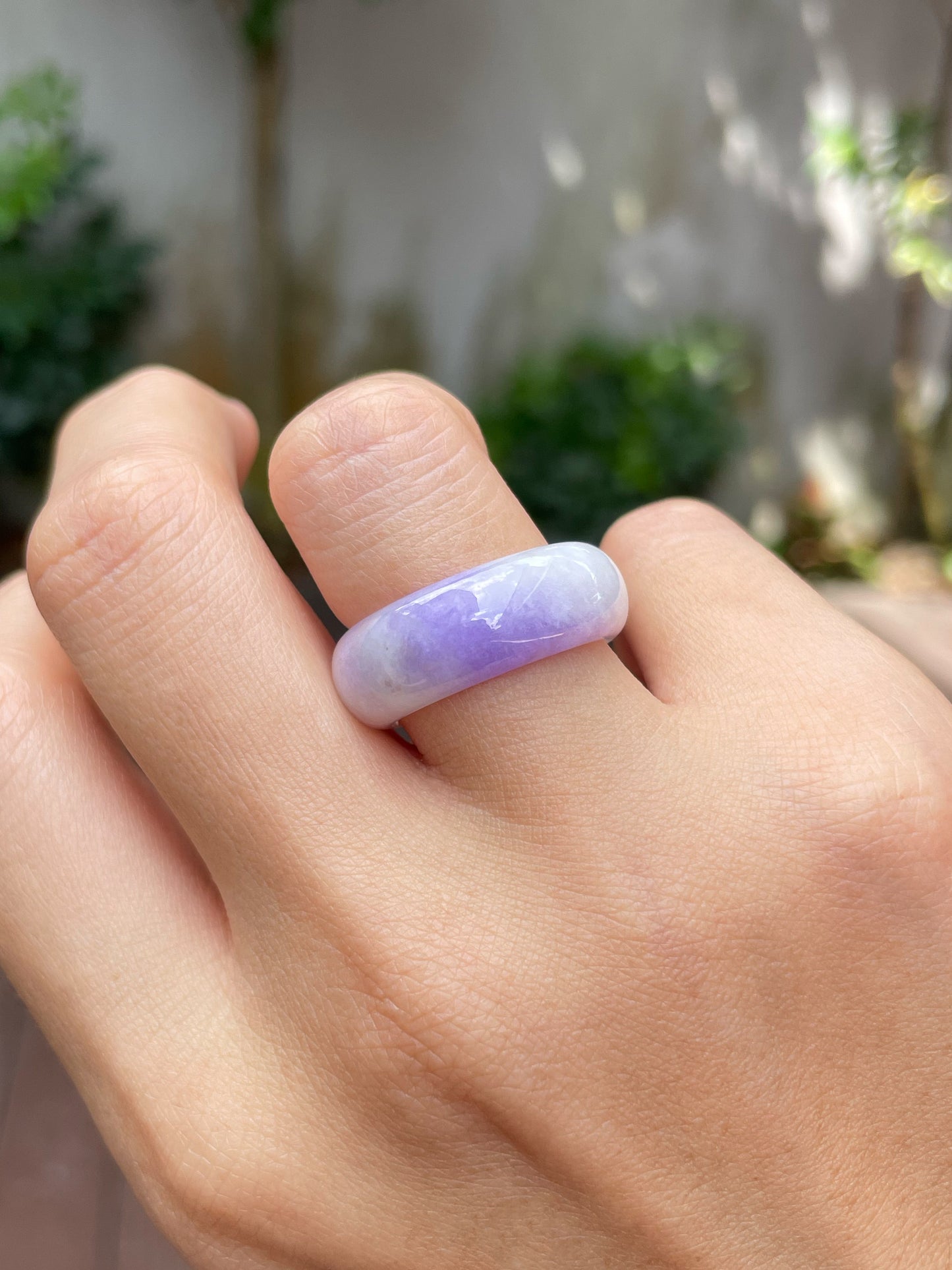 Lavender Jade Abacus Ring | HK 16 (NJR163)