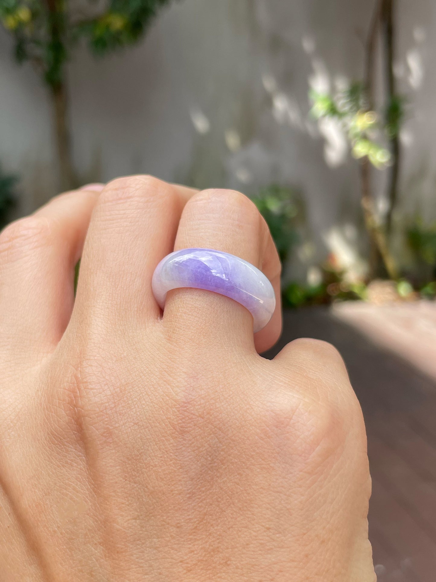 Lavender Jade Abacus Ring | HK 16 (NJR163)