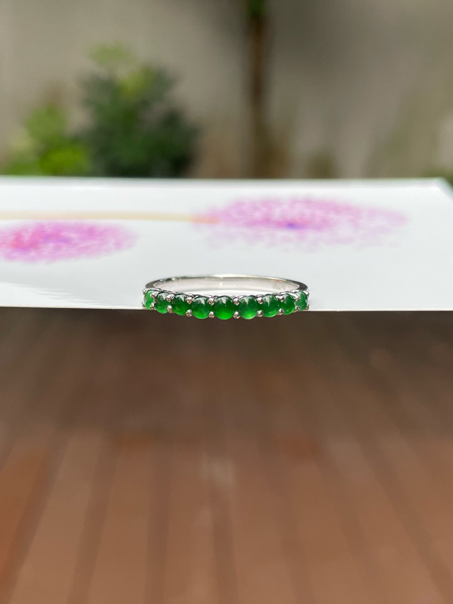 Green Cabochons Jade Ring (NJR168)