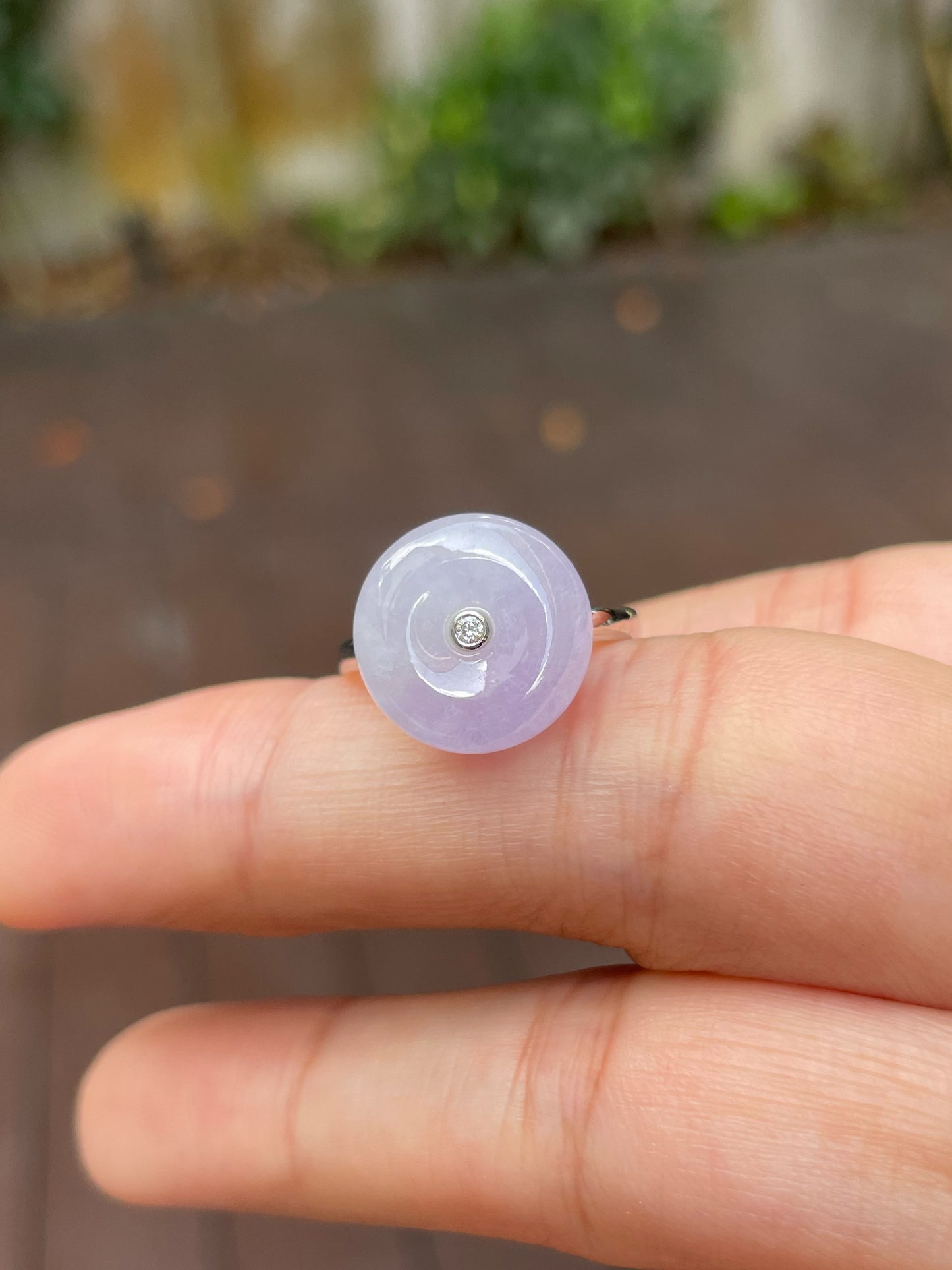 Lavender Jade Ring - Safety Coin (NJR169)