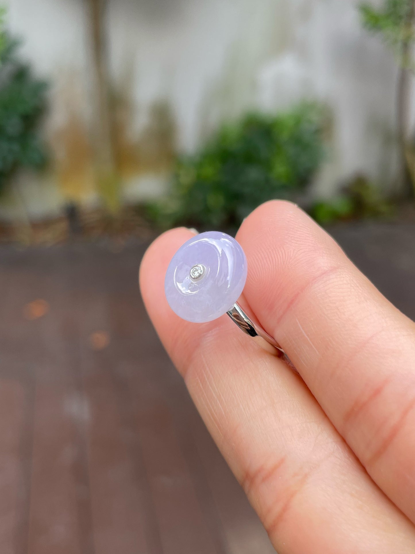 Lavender Jade Ring - Safety Coin (NJR169)