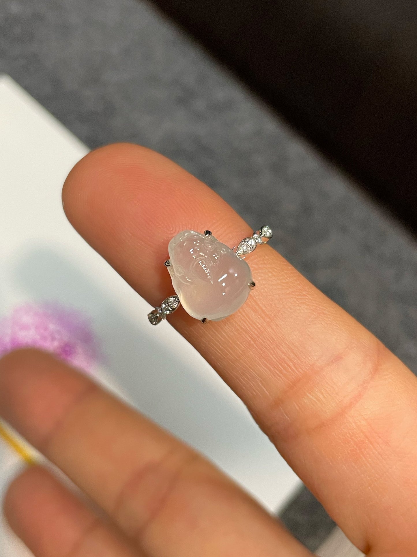Icy Jade Ring - Golden Toad (NJR175)