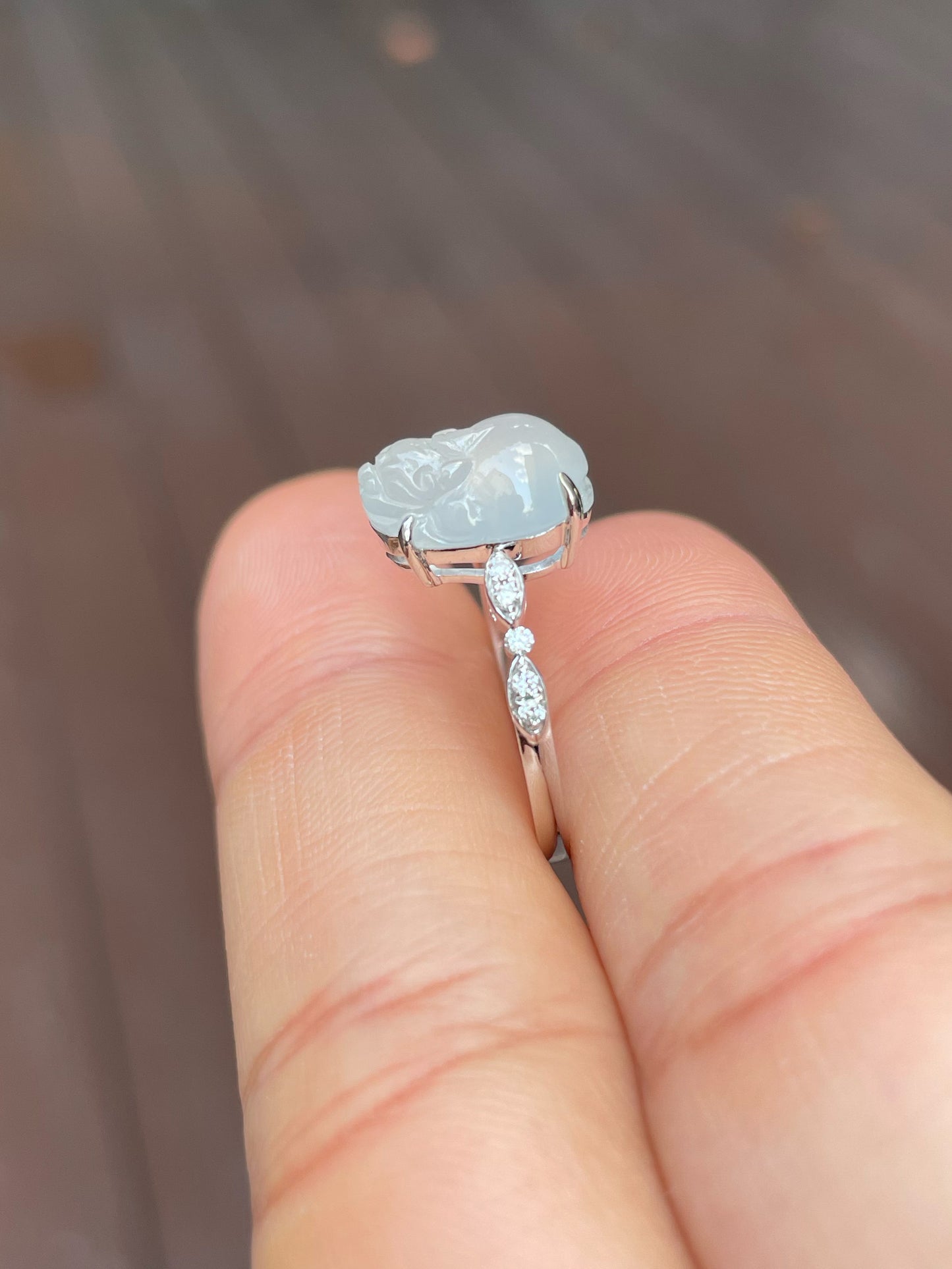 Icy Jade Ring - Golden Toad (NJR175)