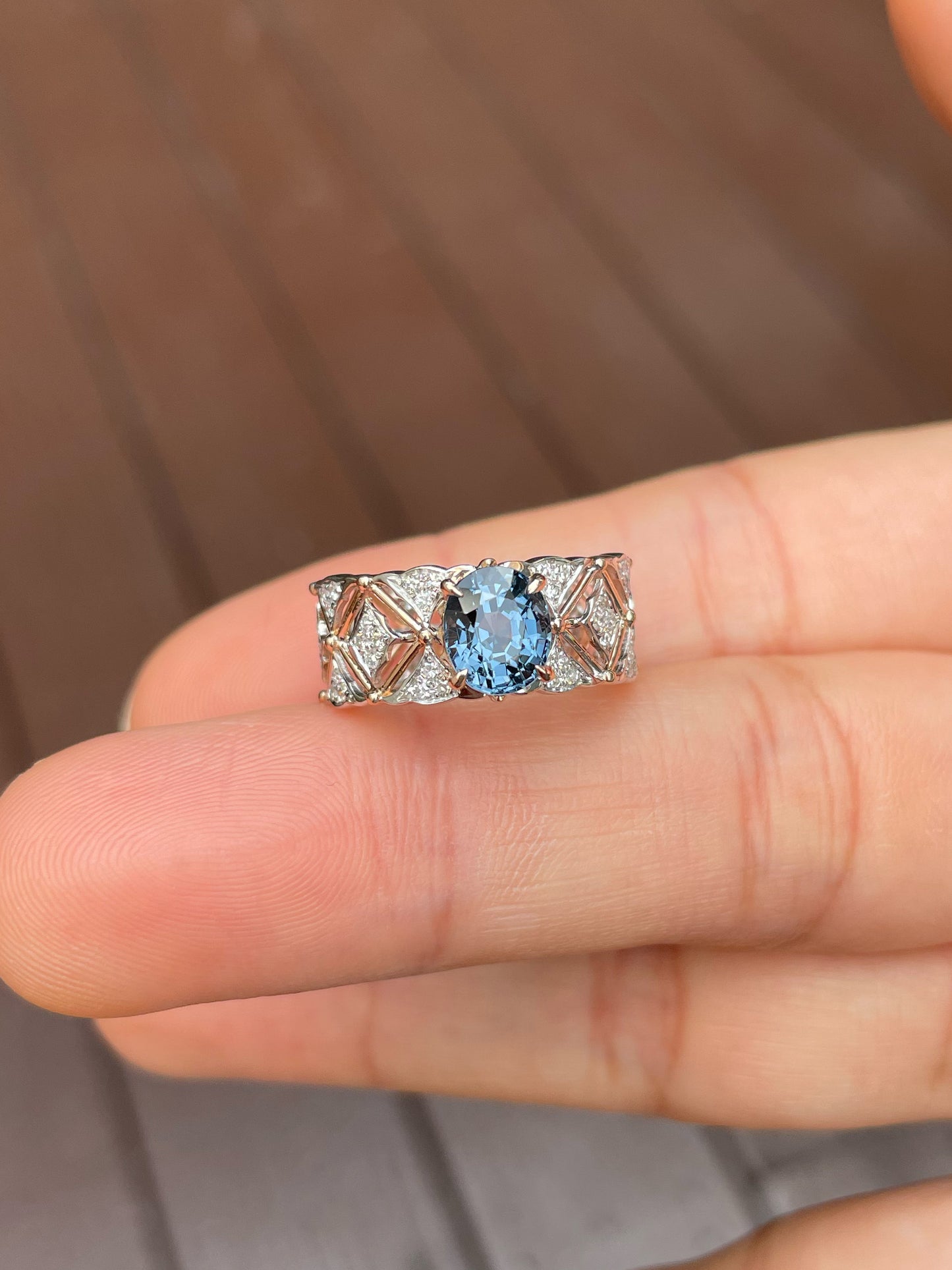 Unheated Blue Spinel Ring - 1.55CT (NJR176)