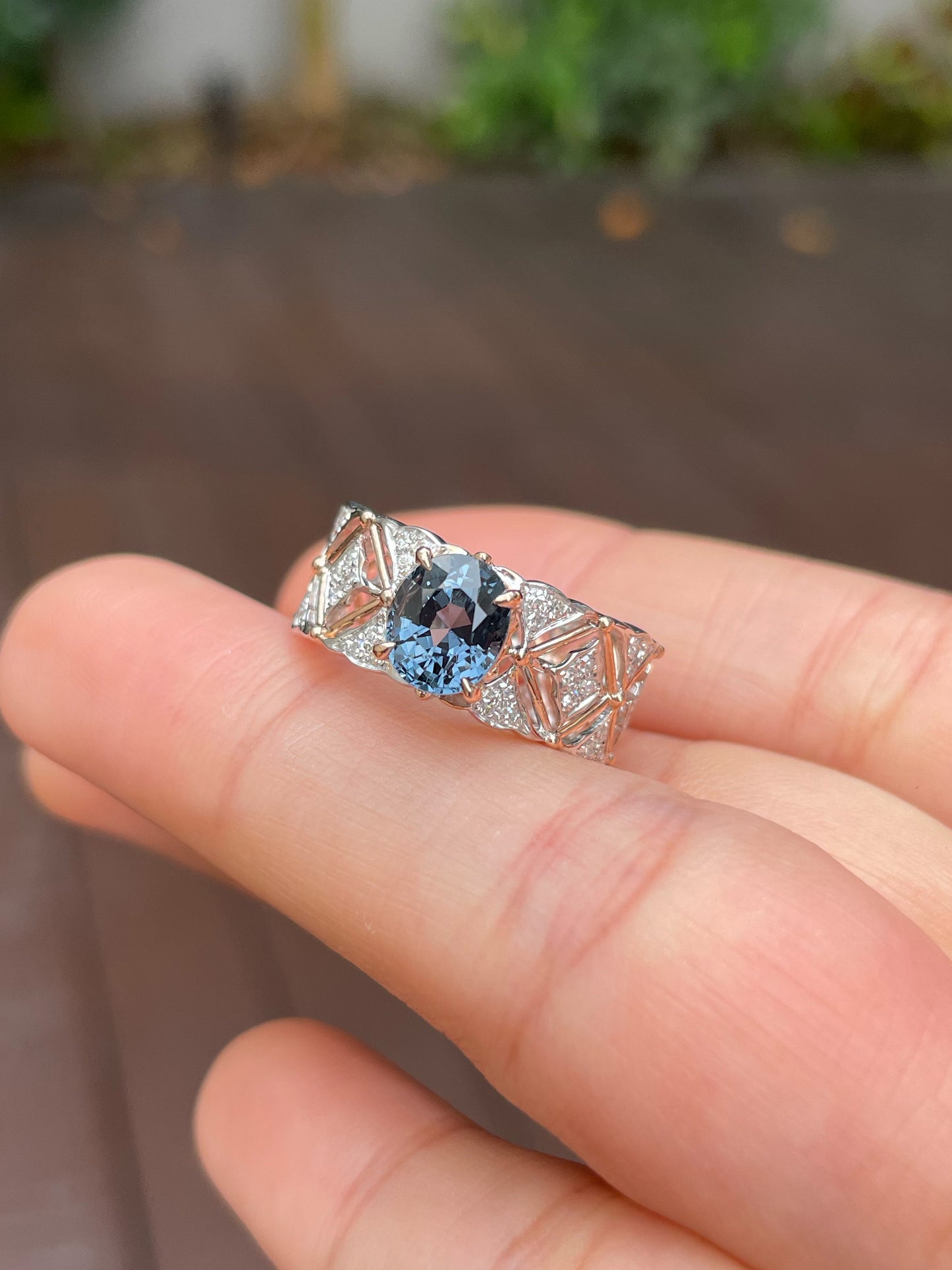 Unheated Blue Spinel Ring - 1.55CT (NJR176)