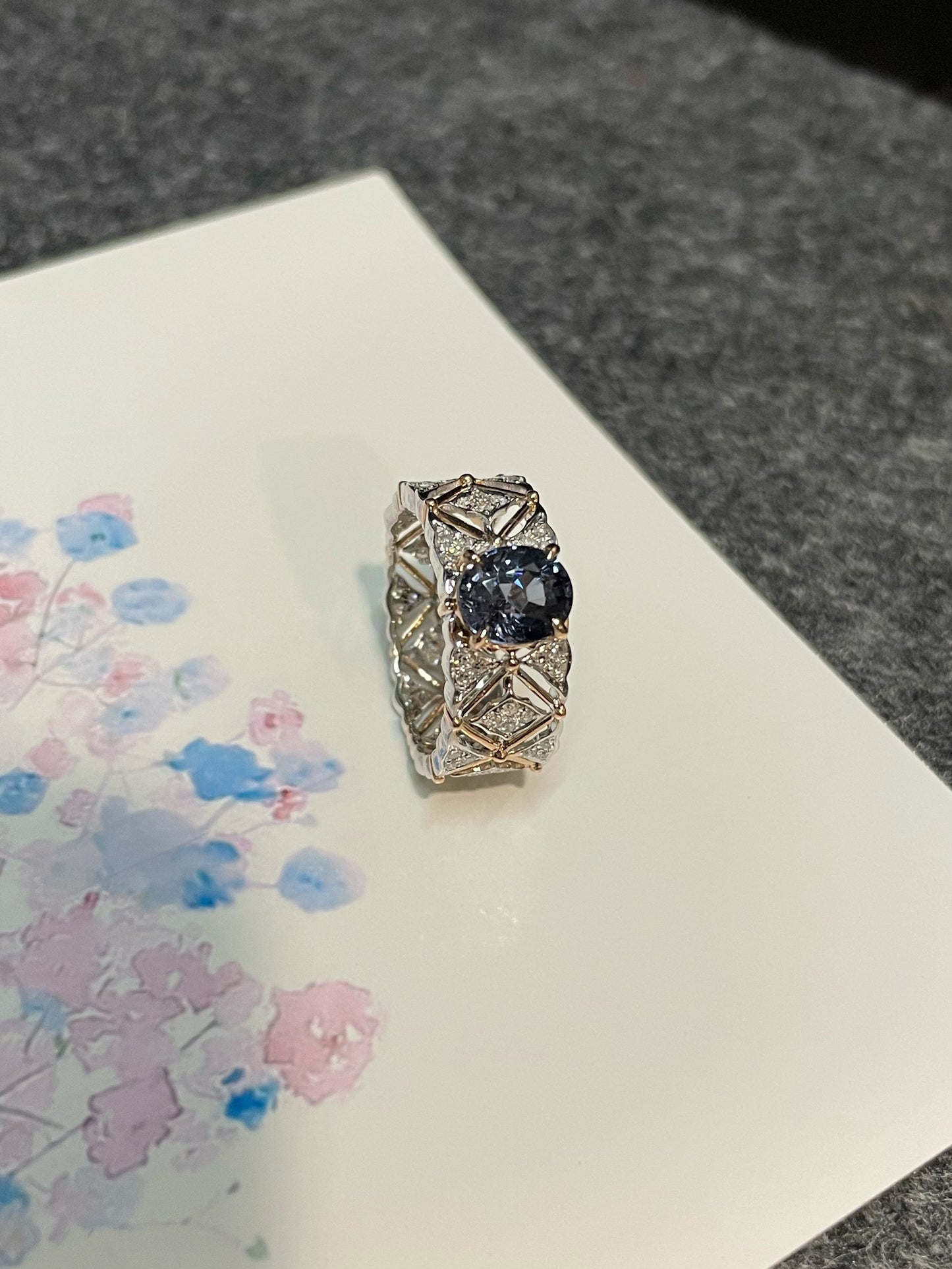 Unheated Blue Spinel Ring - 1.55CT (NJR176)