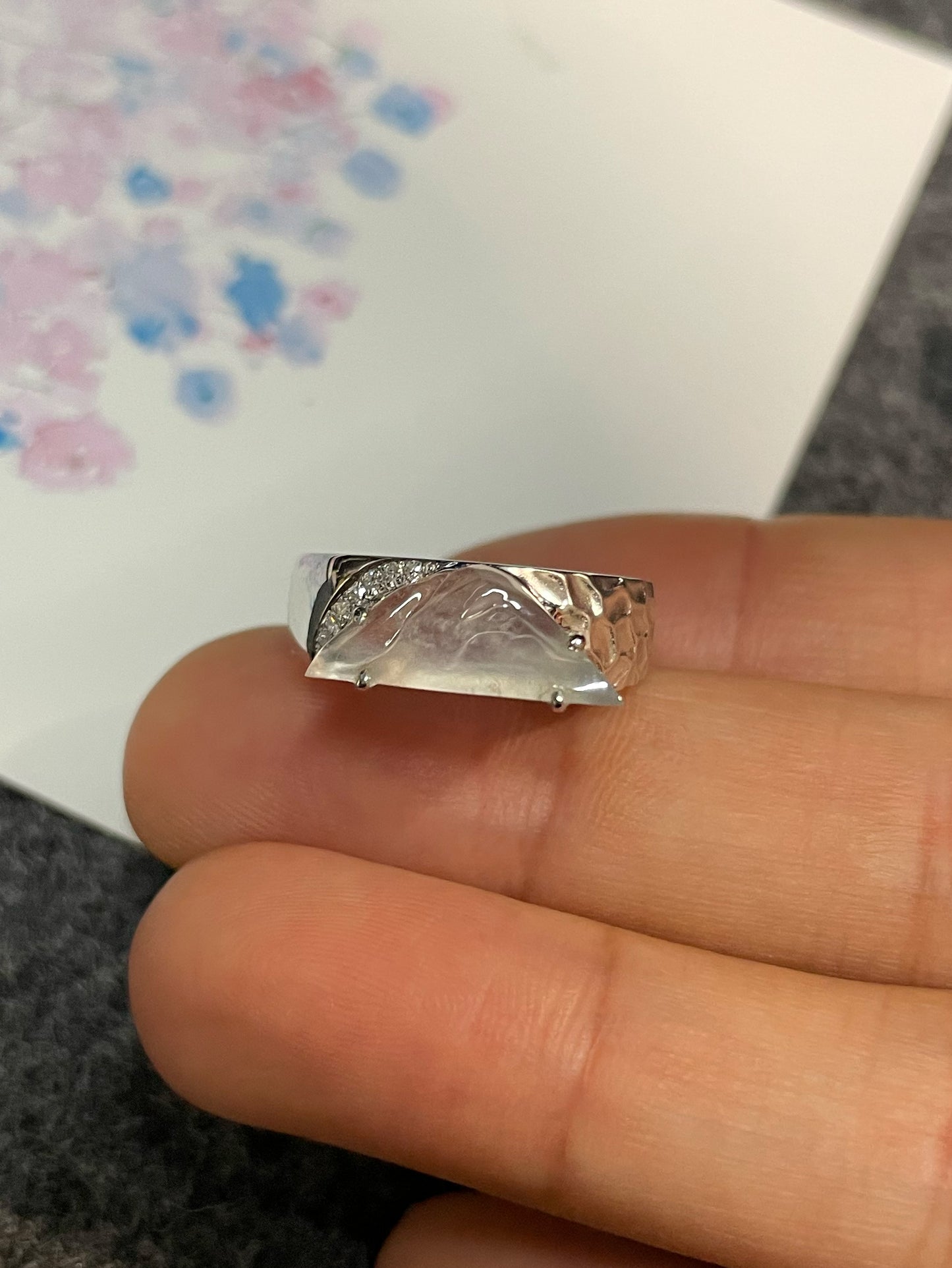 Icy Jade Ring - Mountain (NJR185)