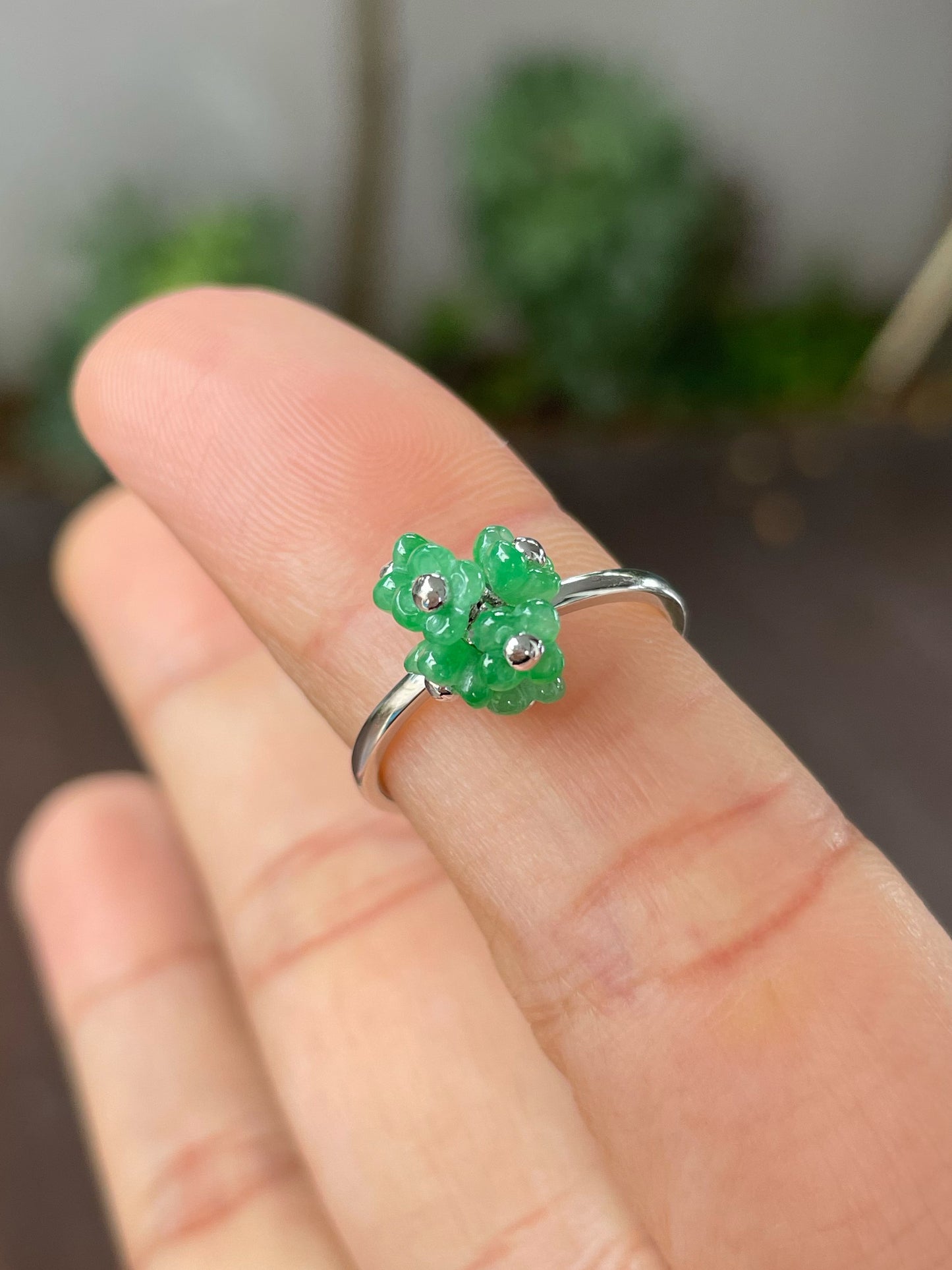 Green Jade Ring - Osmanthus (NJR190)