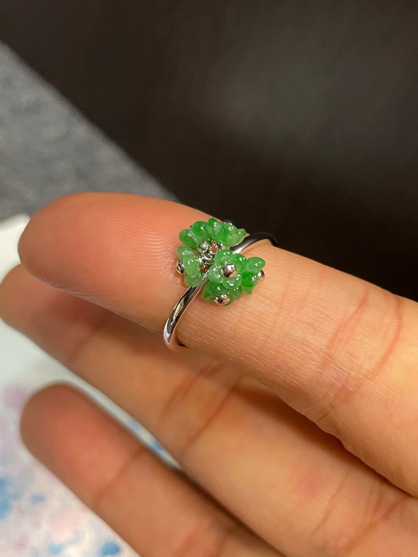 Green Jade Ring - Osmanthus (NJR190)