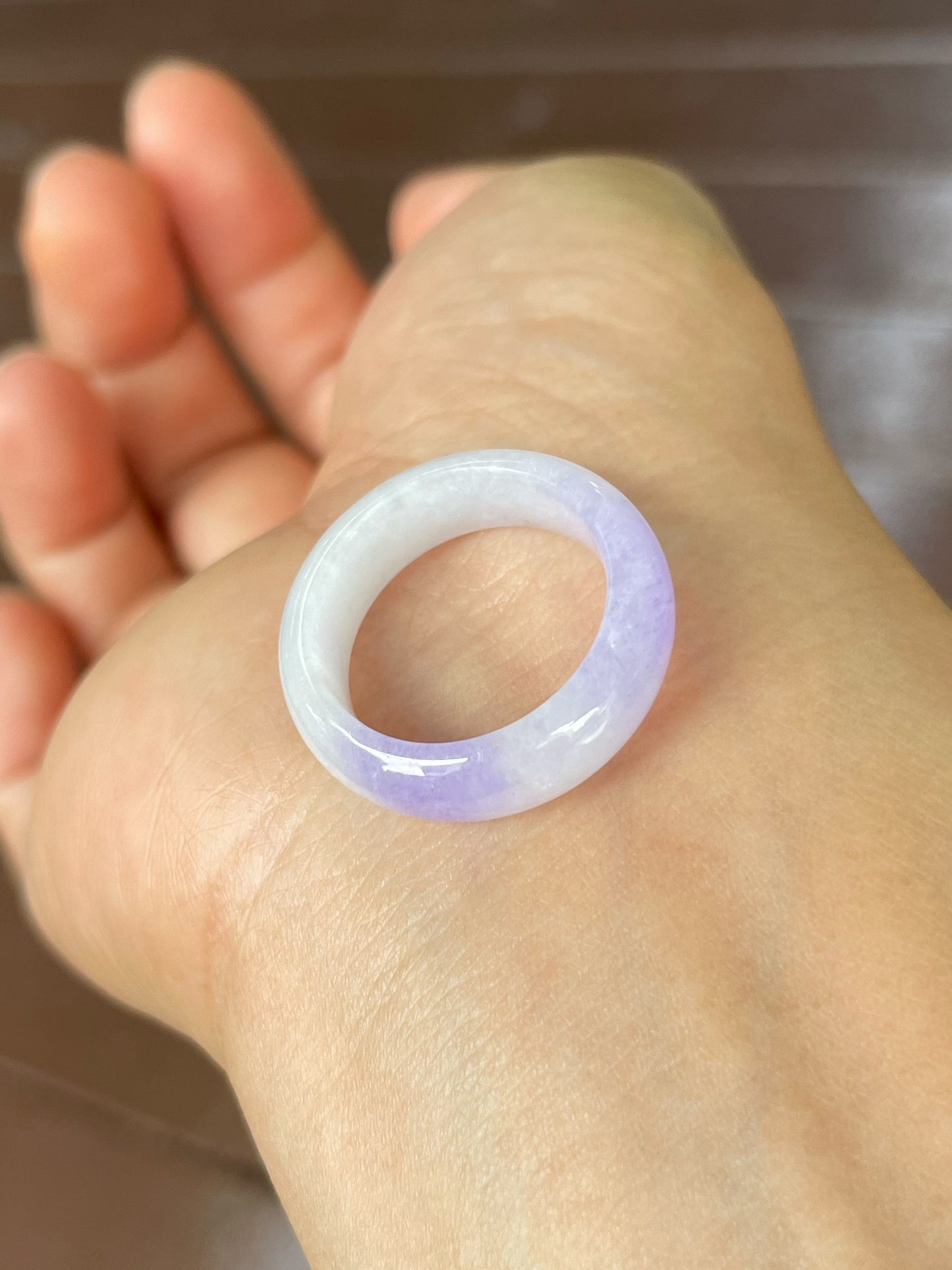 Lavender Jade Abacus Ring | HK 16 (NJR203)