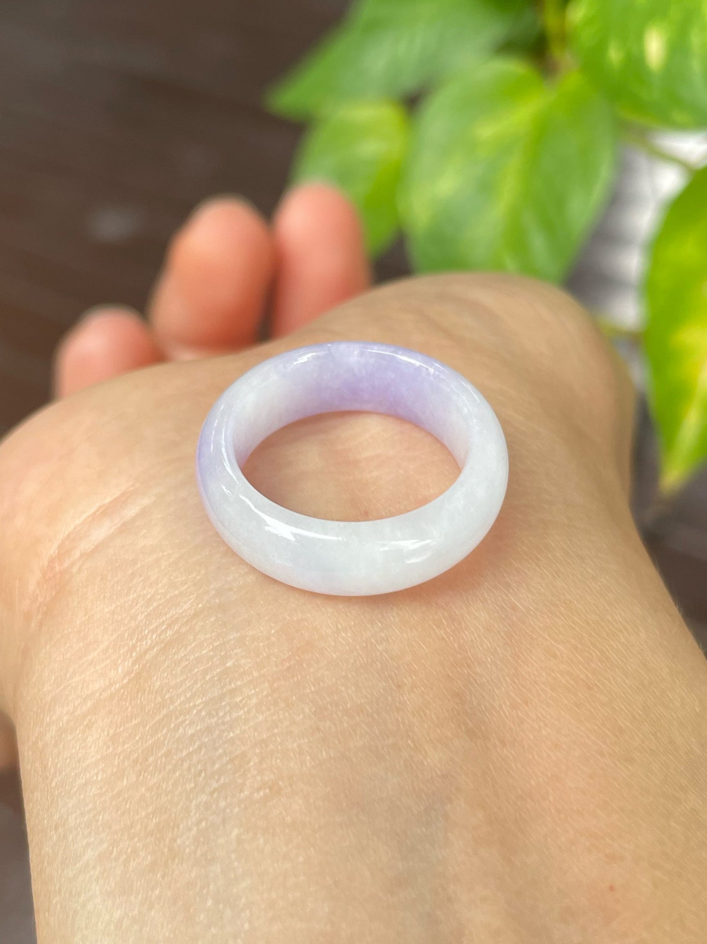 Lavender Jade Abacus Ring | HK 16 (NJR203)
