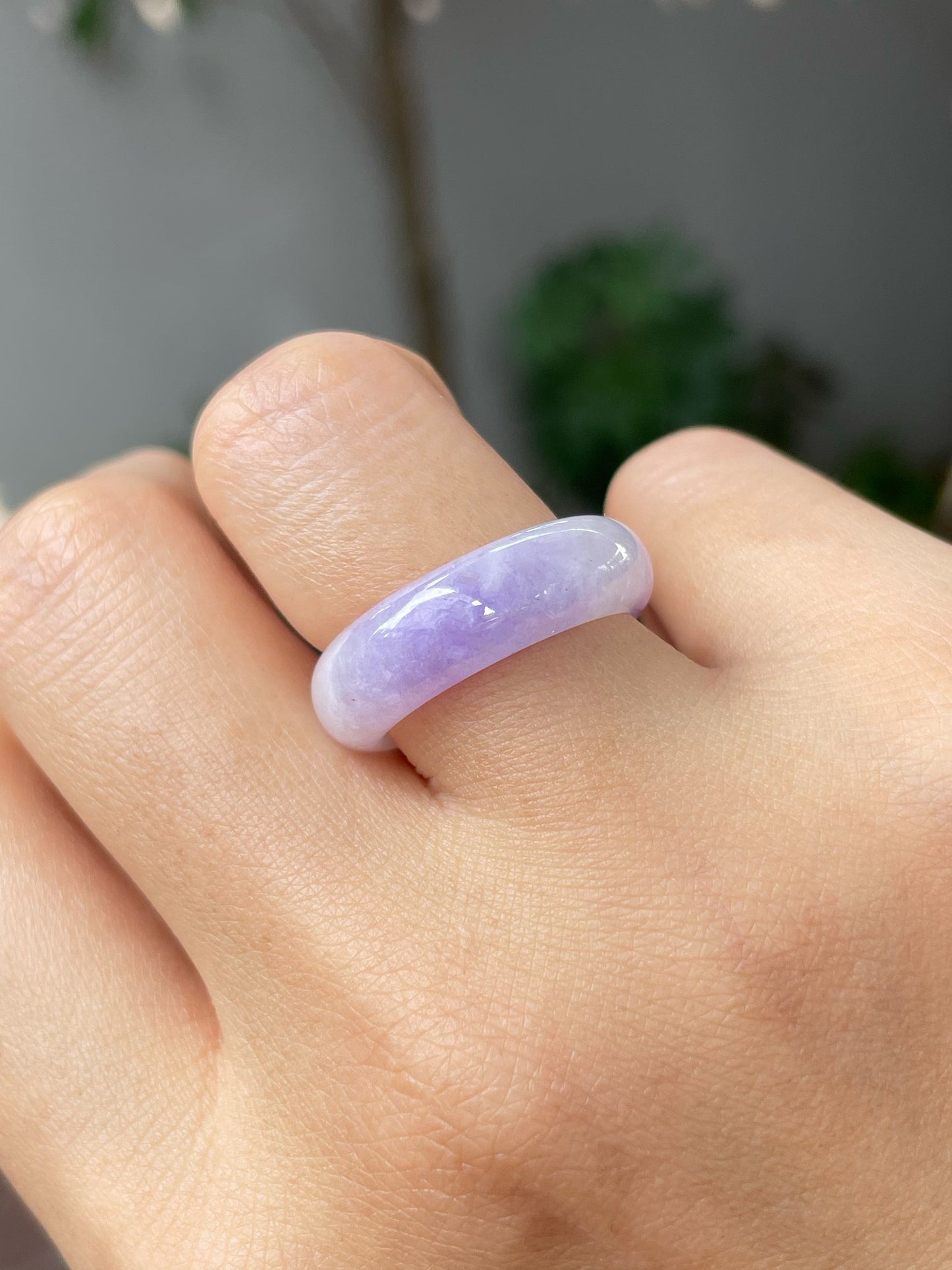Lavender Jade Abacus Ring | HK 16 (NJR203)