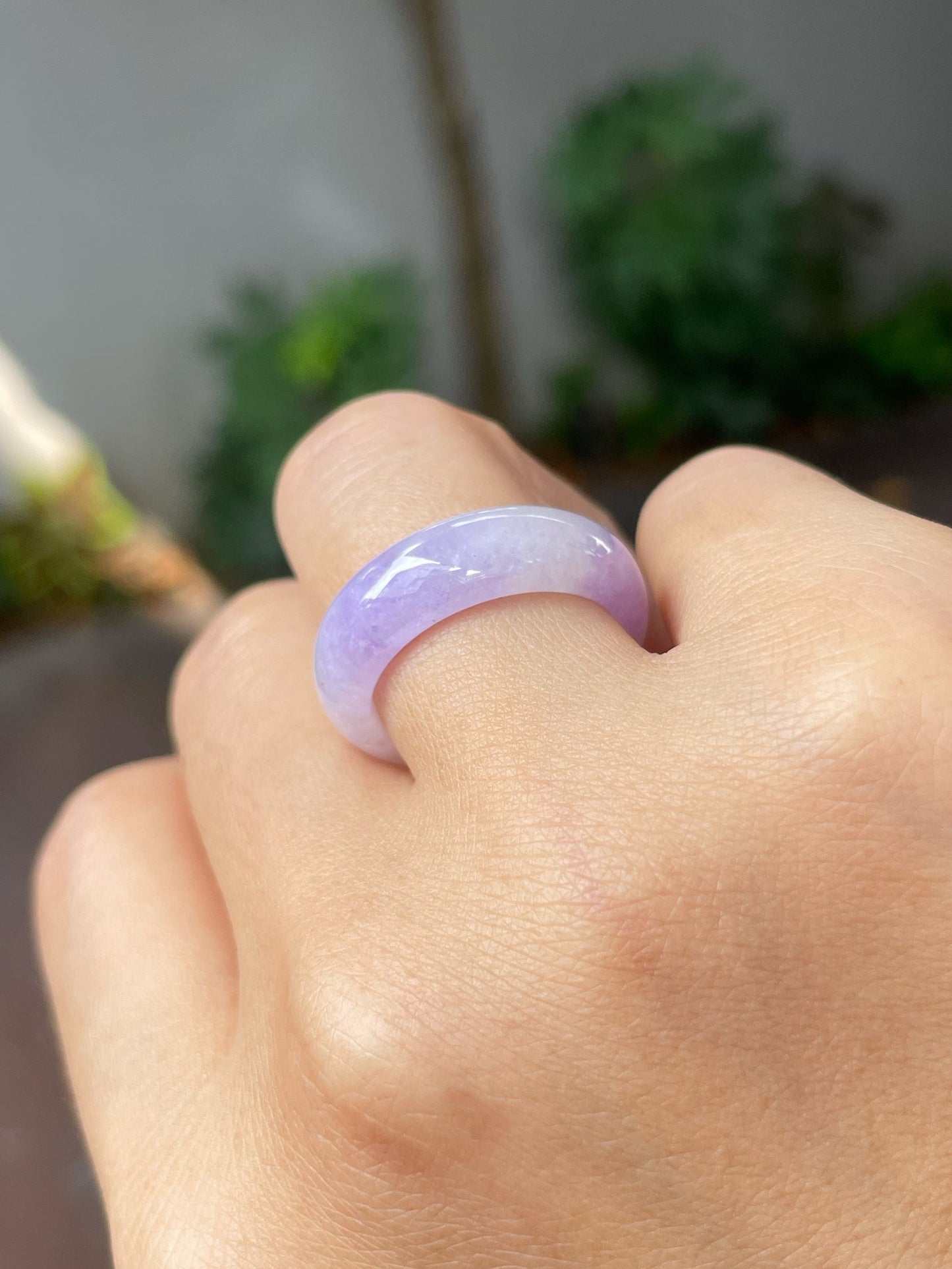 Lavender Jade Abacus Ring | HK 16 (NJR203)