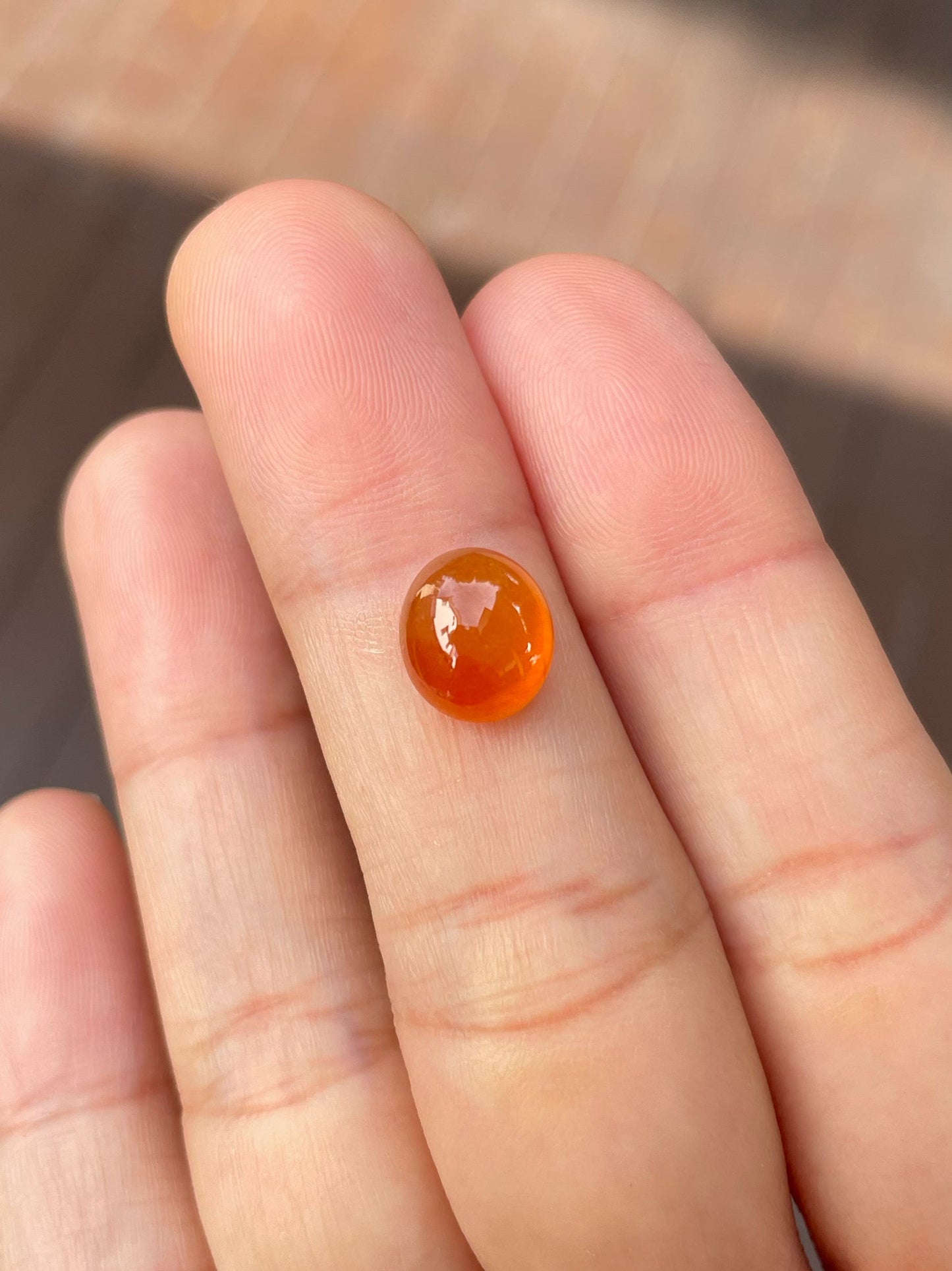 Orange Jade Cabochon Pendant (NJP083)
