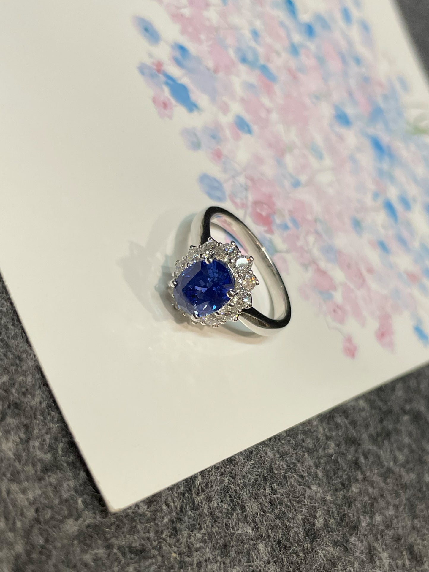 Unheated Blue Sapphire Ring - 2.4CT (NJR206)