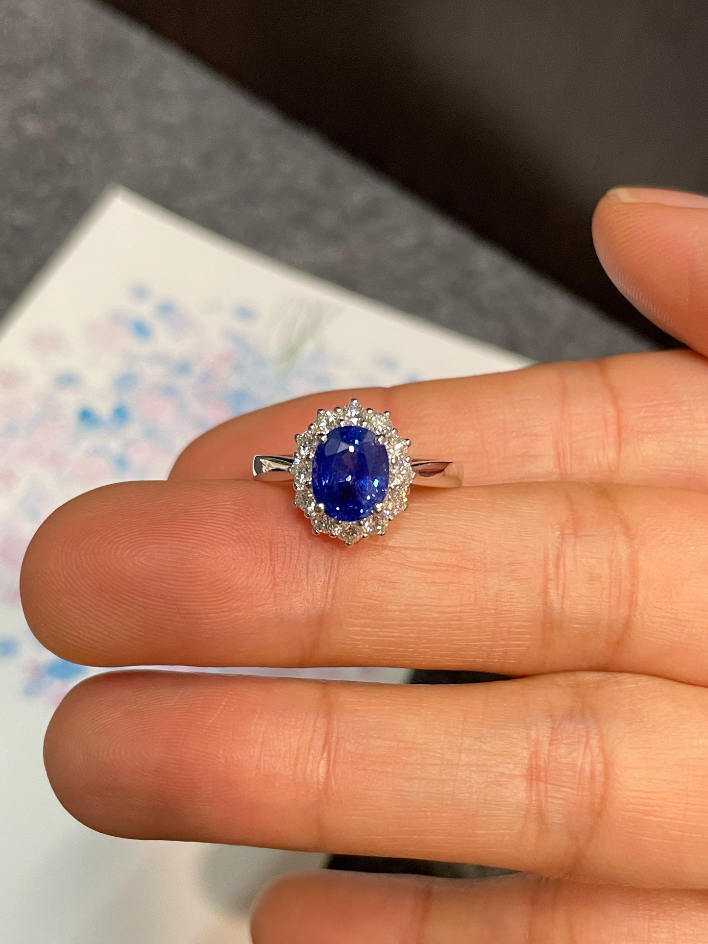 Unheated Blue Sapphire Ring - 2.4CT (NJR206)