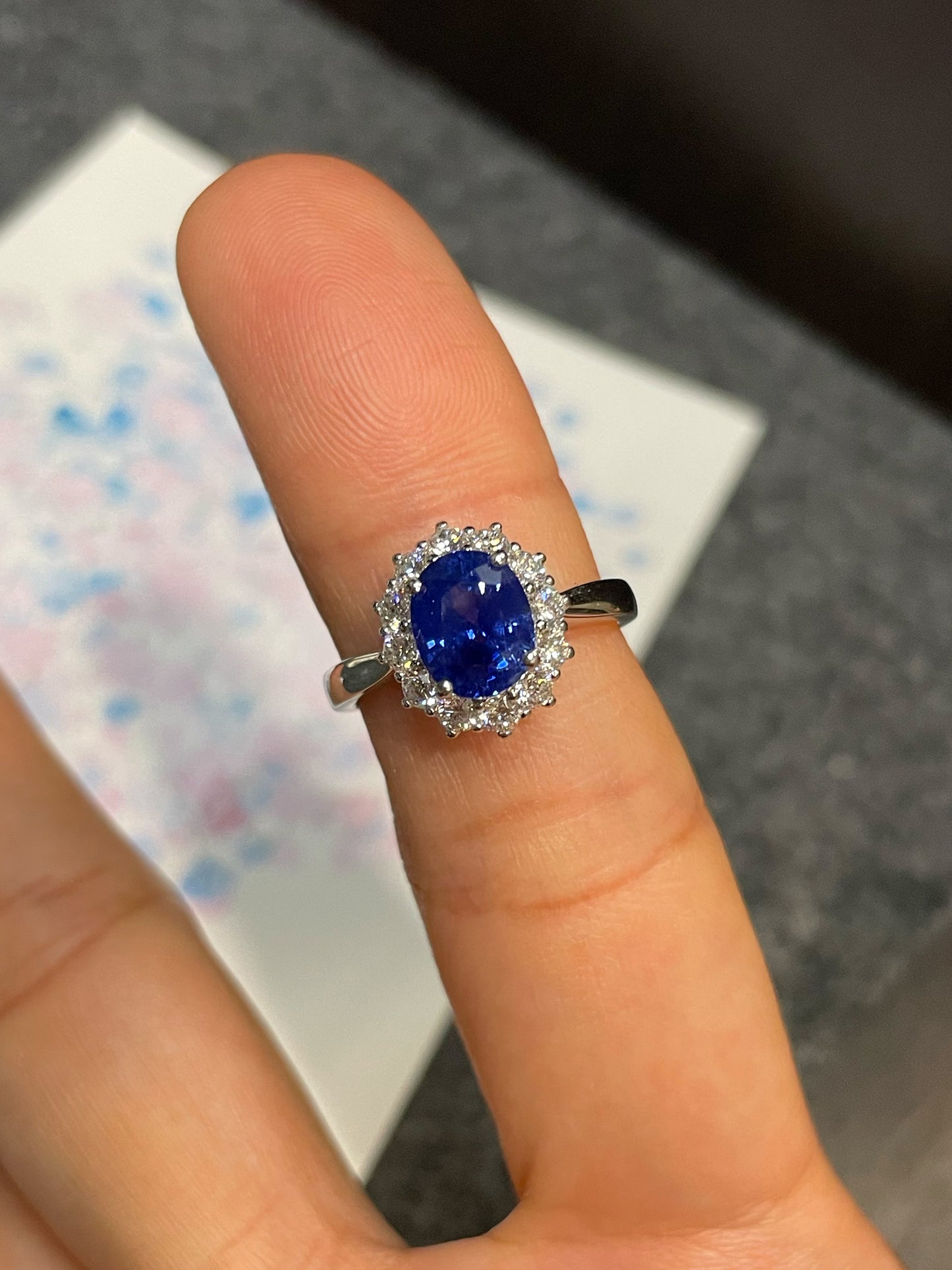 Unheated Blue Sapphire Ring - 2.4CT (NJR206)