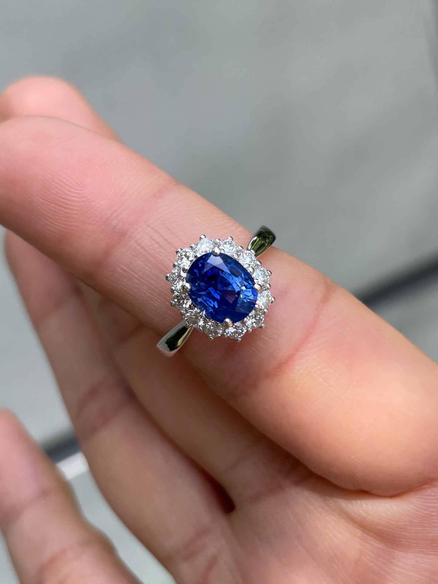 Unheated Blue Sapphire Ring - 2.4CT (NJR206)