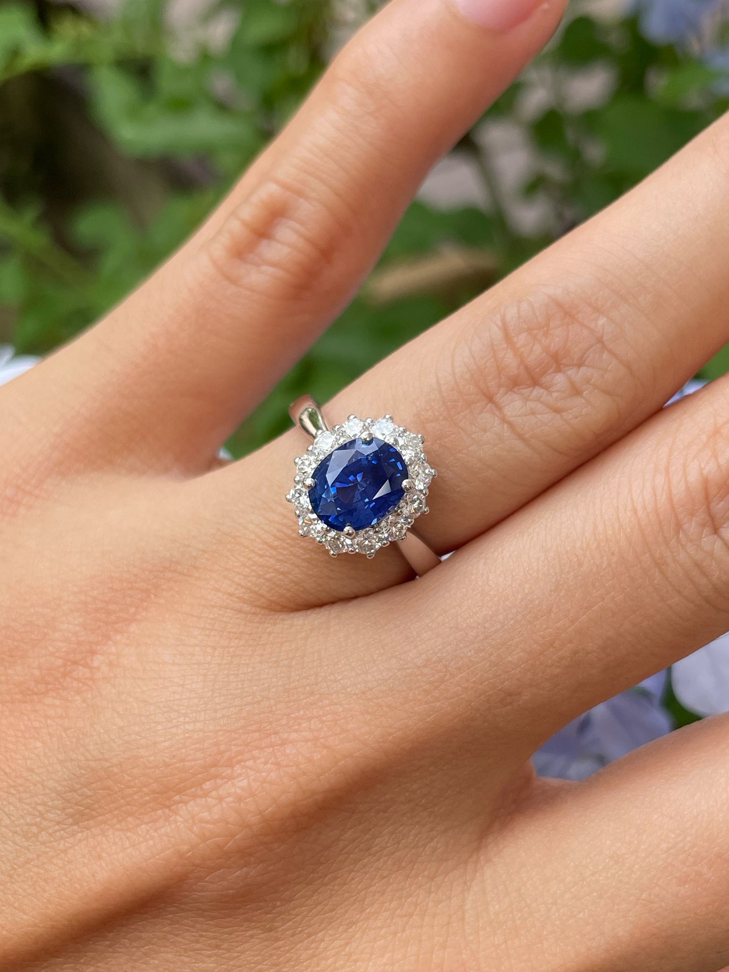 Unheated Blue Sapphire Ring - 2.4CT (NJR206)