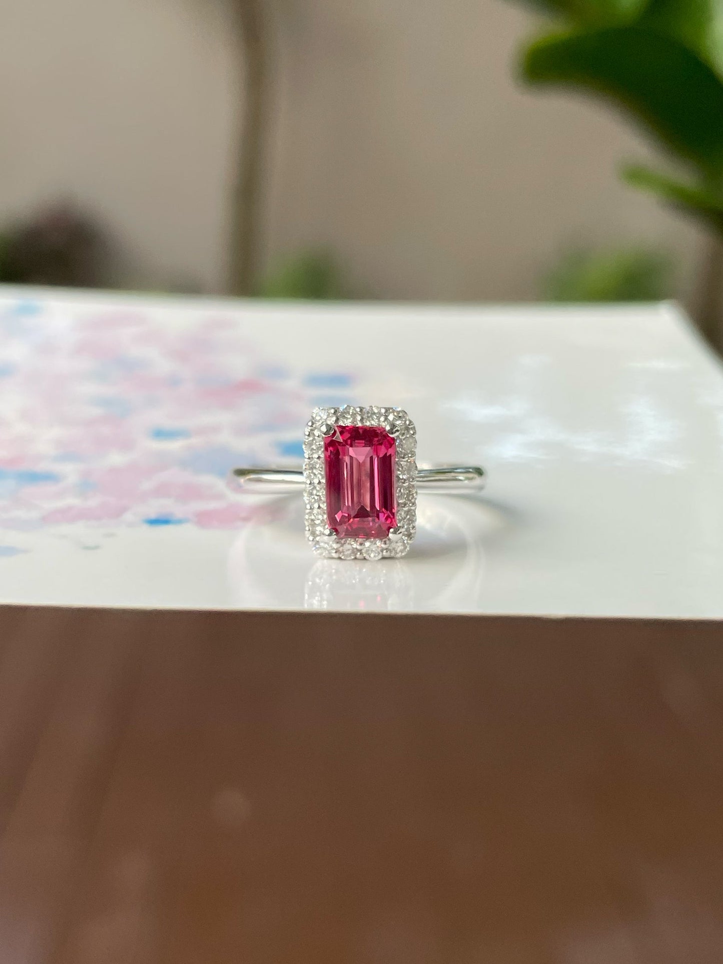 Unheated Pinkish Red Spinel Ring - 1.12CT (NJR209)