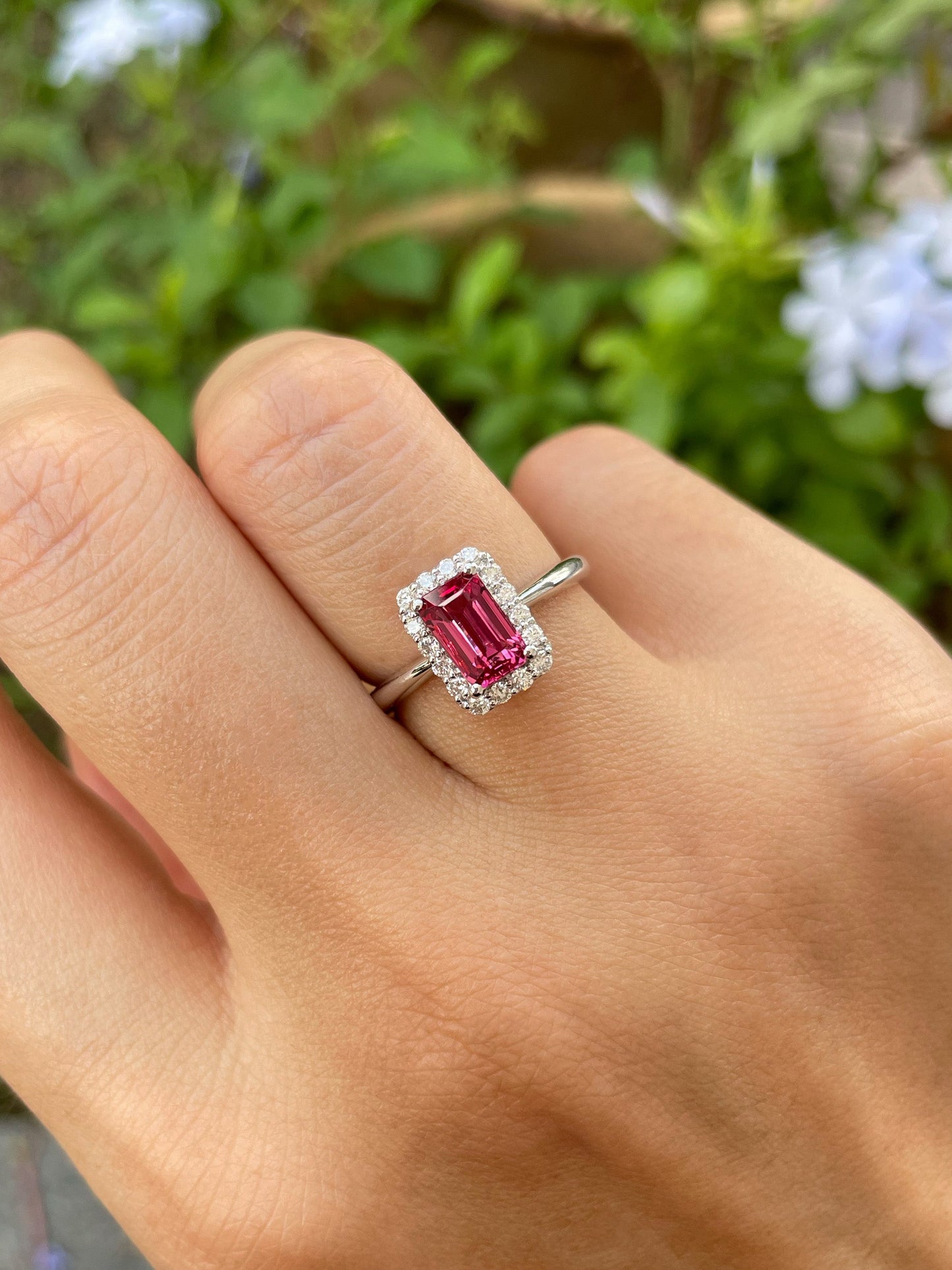 Unheated Pinkish Red Spinel Ring - 1.12CT (NJR209)