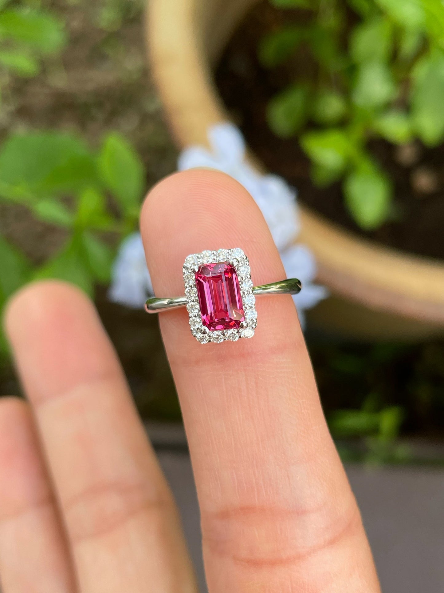 Unheated Pinkish Red Spinel Ring - 1.12CT (NJR209)