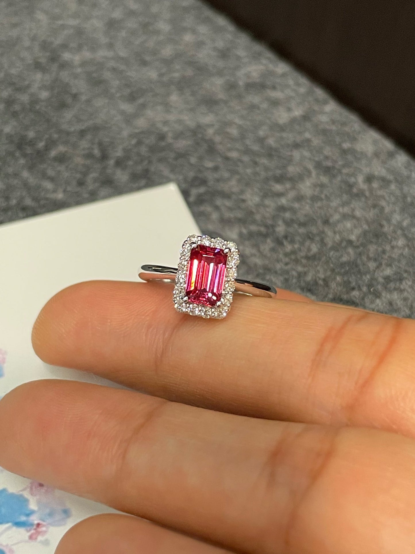 Unheated Pinkish Red Spinel Ring - 1.12CT (NJR209)