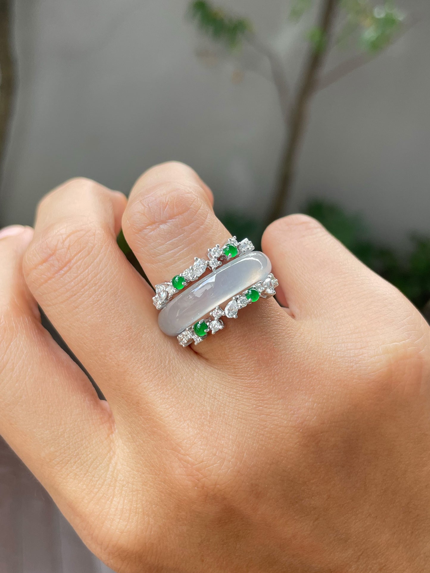 Icy Jade Abacus Ring | HK 14.5 (NJR216)