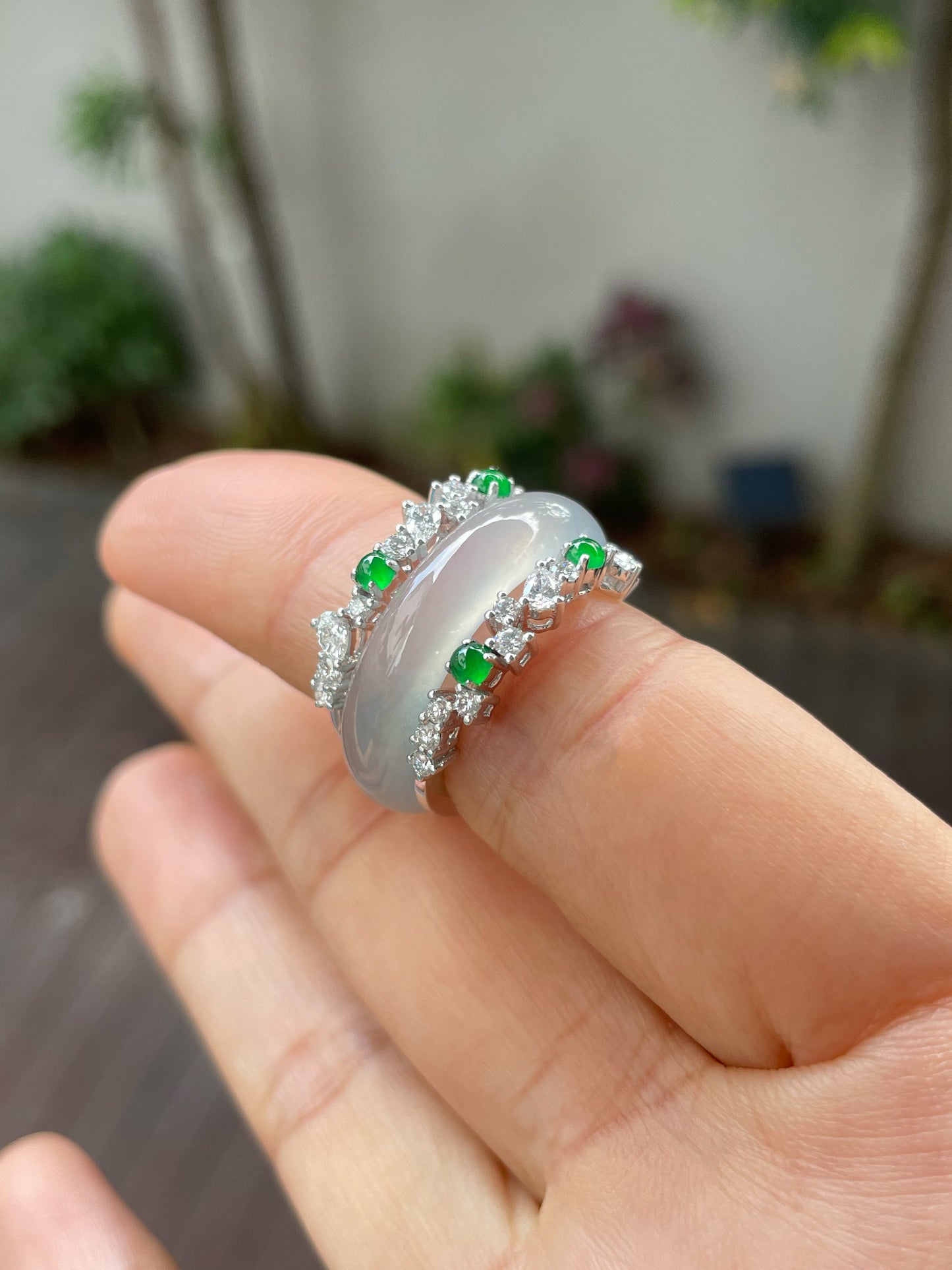 Icy Jade Abacus Ring | HK 14.5 (NJR216)