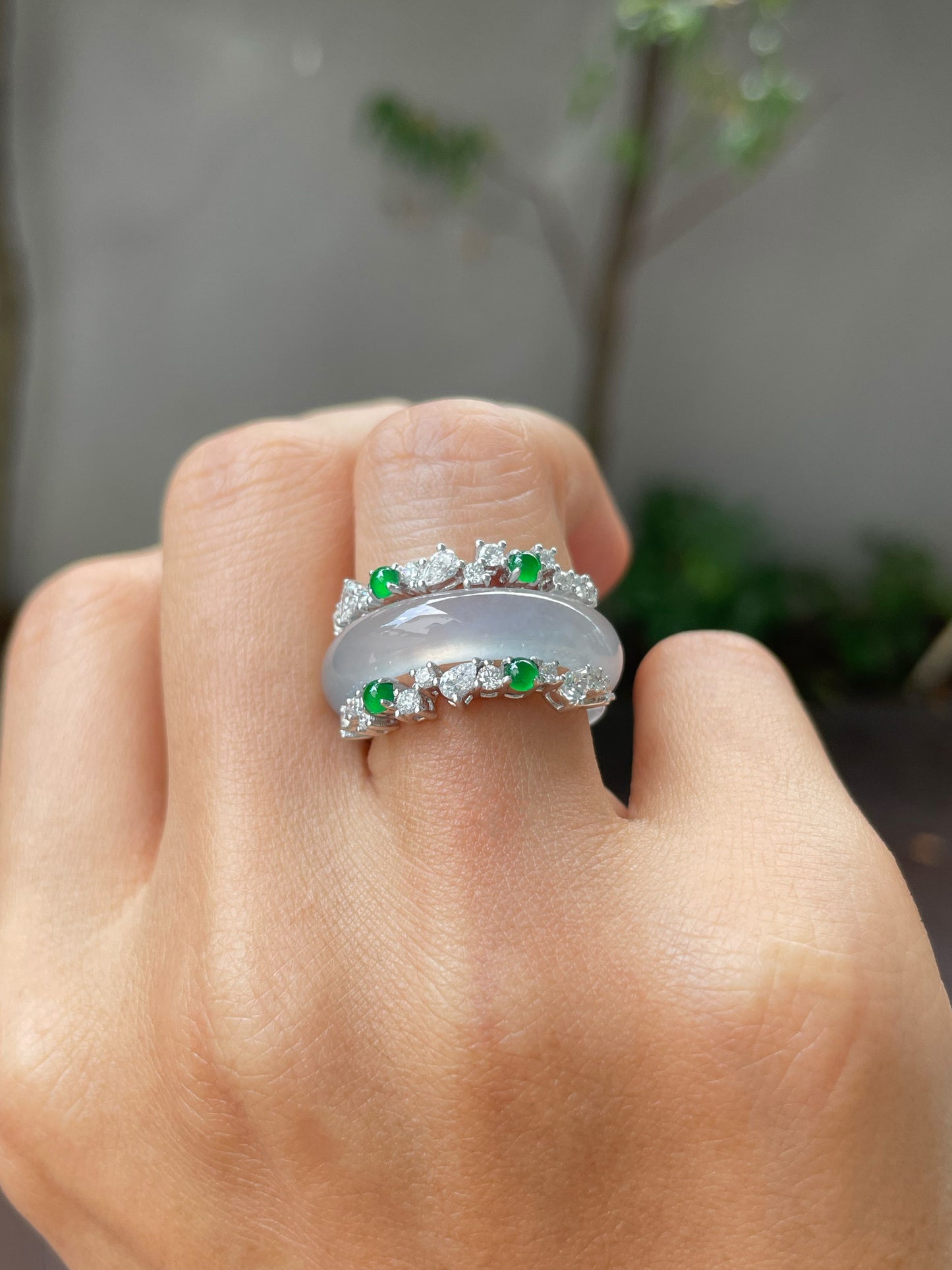 Icy Jade Abacus Ring | HK 14.5 (NJR216)