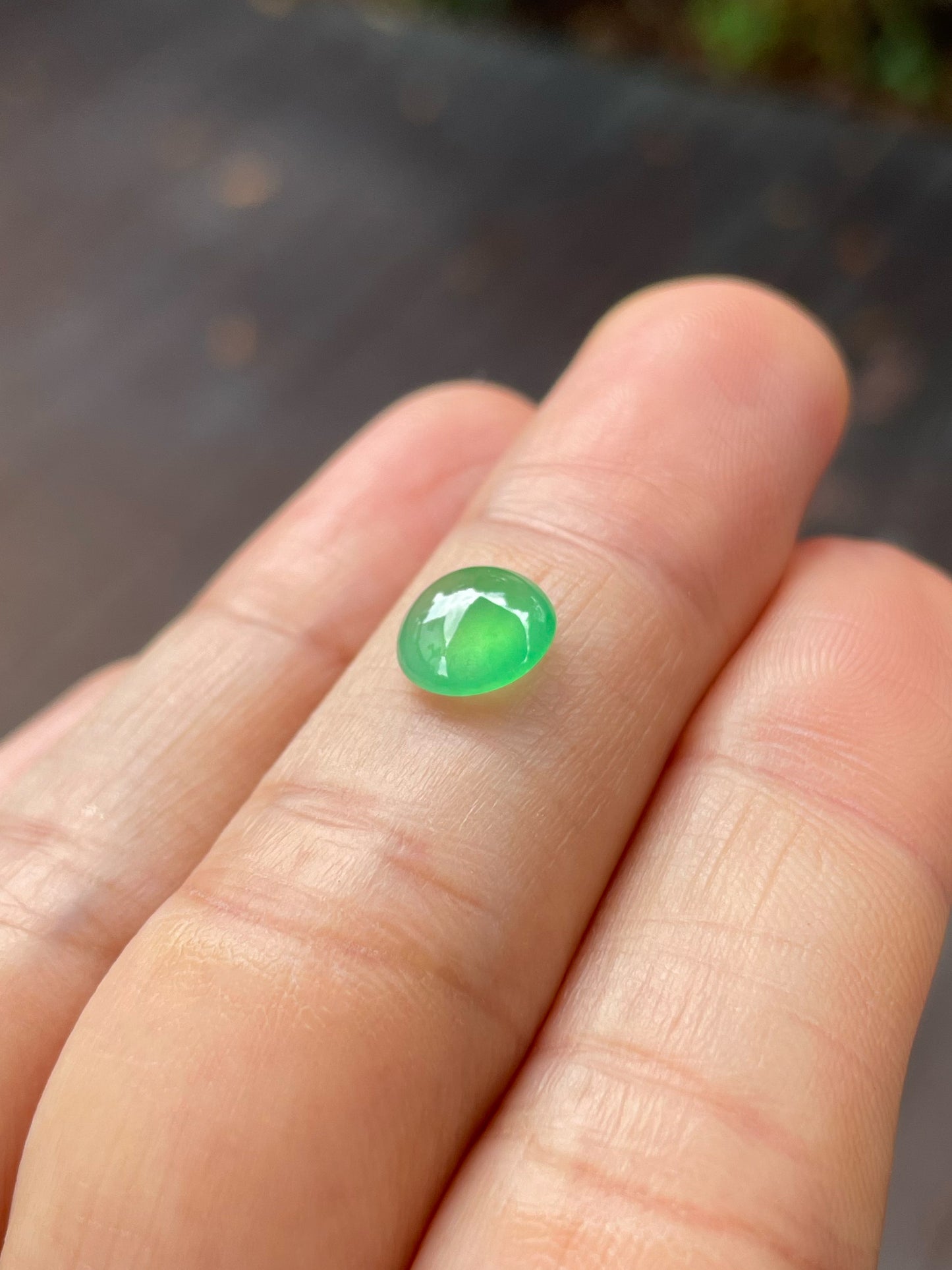 Icy Green Jadeite Cabochon (NJR275)