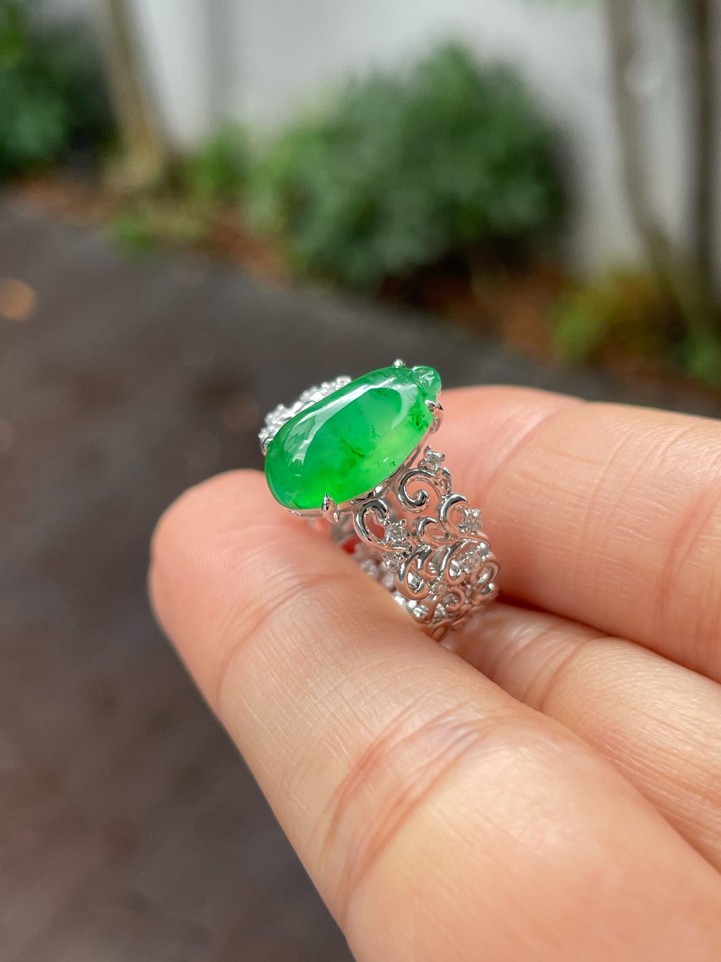 Green Jade Ring - Gourd (NJR232)