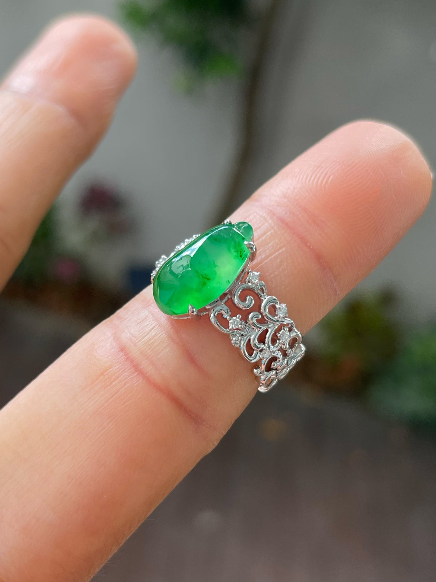 Green Jade Ring - Gourd (NJR232)