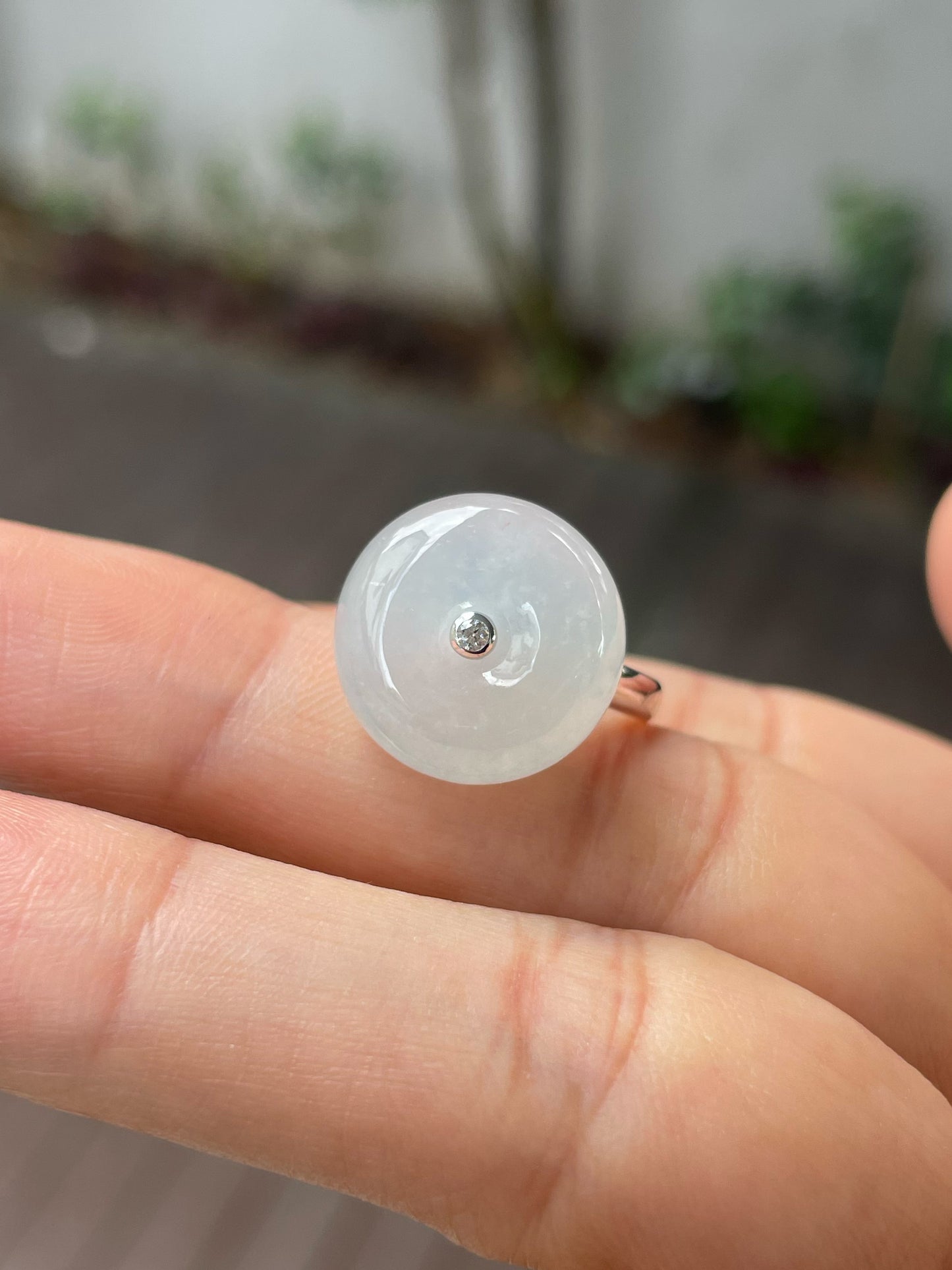White Jade Ring - Safety Coin (NJR238)