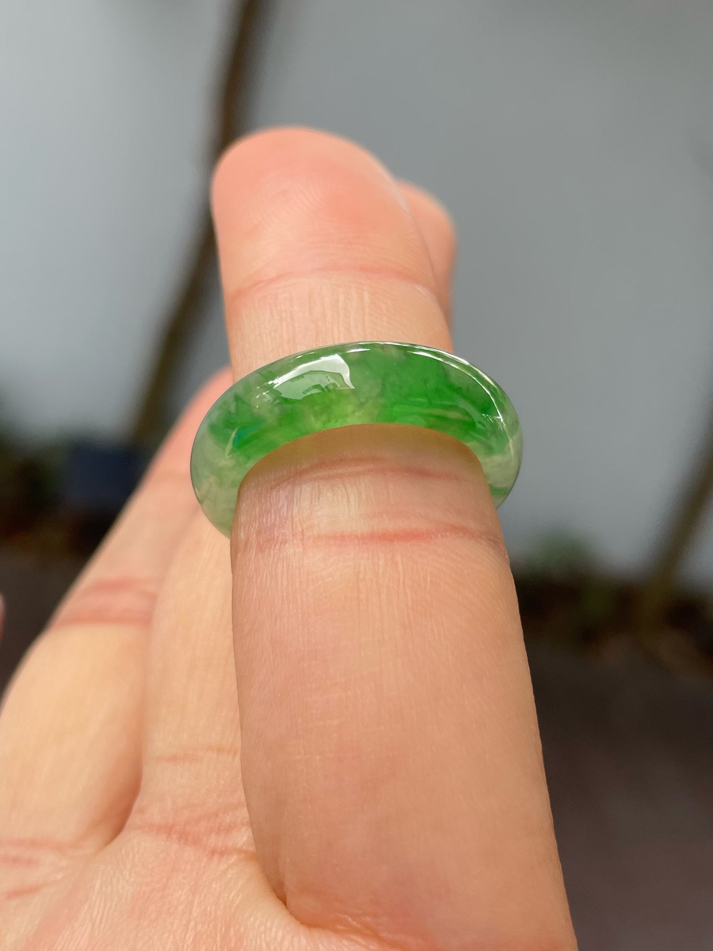 Green Jade Abacus Ring | HK 16 (NJR240)